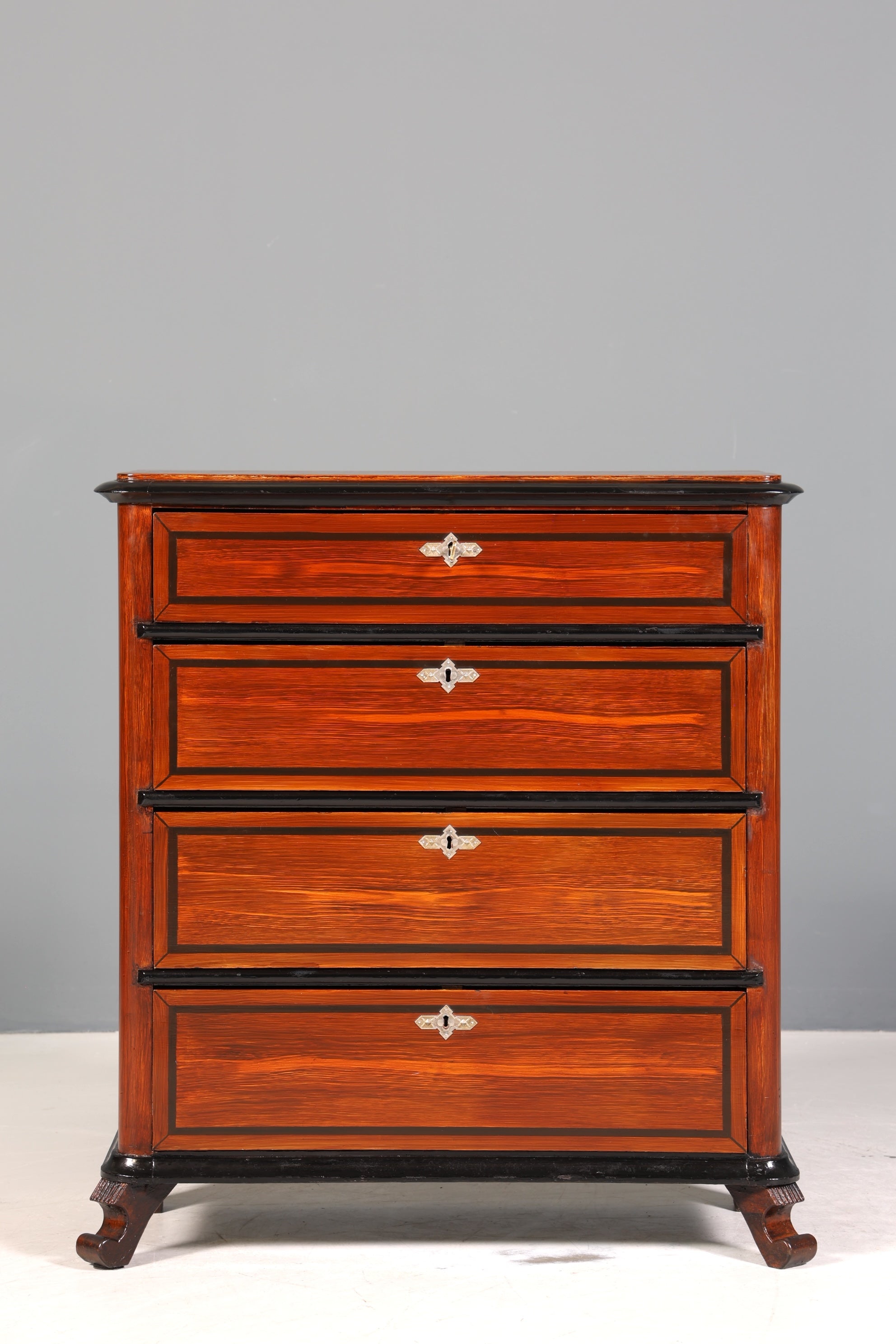 Noble Louis Philippe chest of drawers around 1880 Biedermeier antique mahogany sideboard drawers chest of drawers around 1880