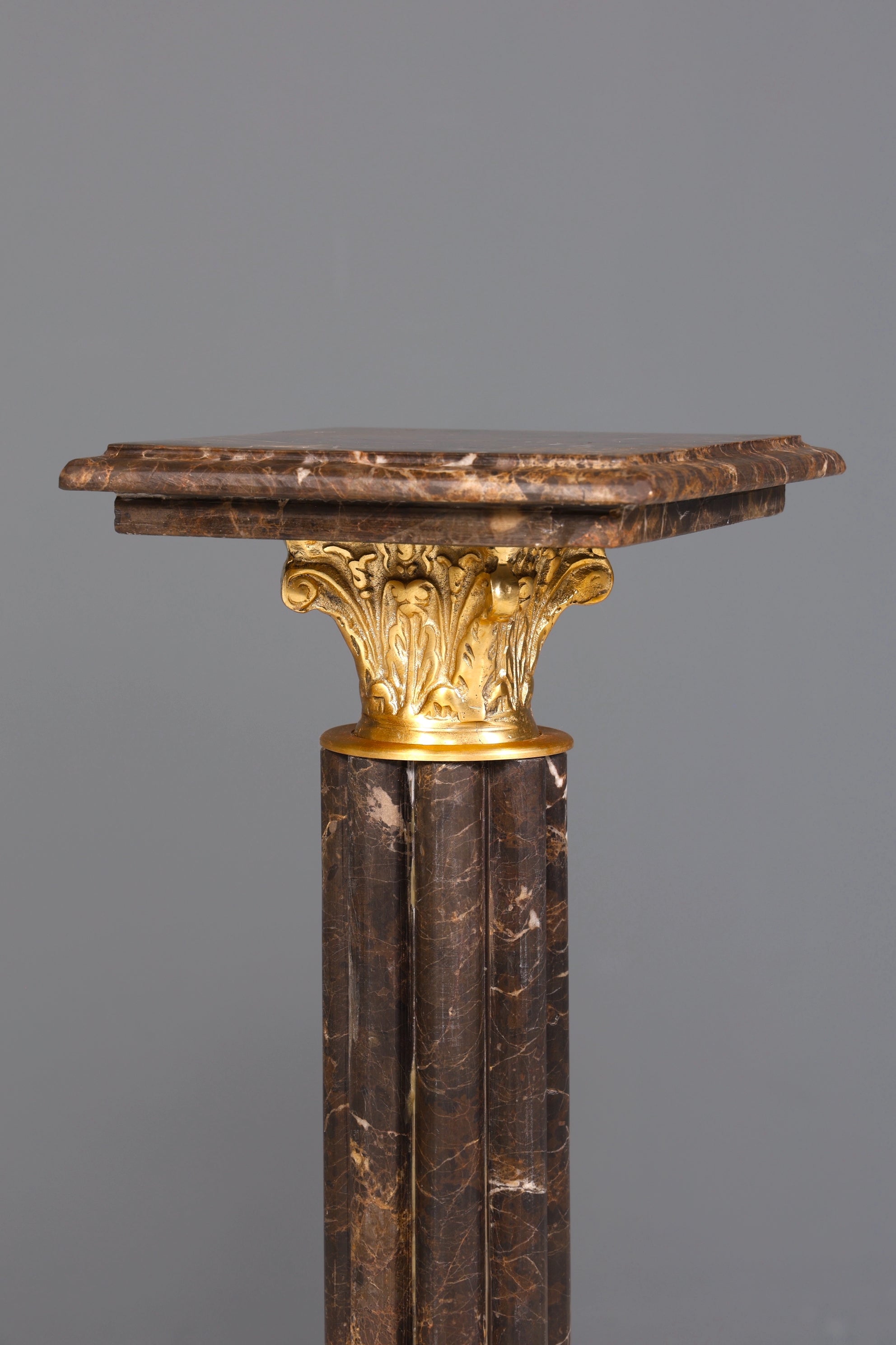 Noble Baroque style column Louis XV marble flower column natural stone base shelf 2 of 2