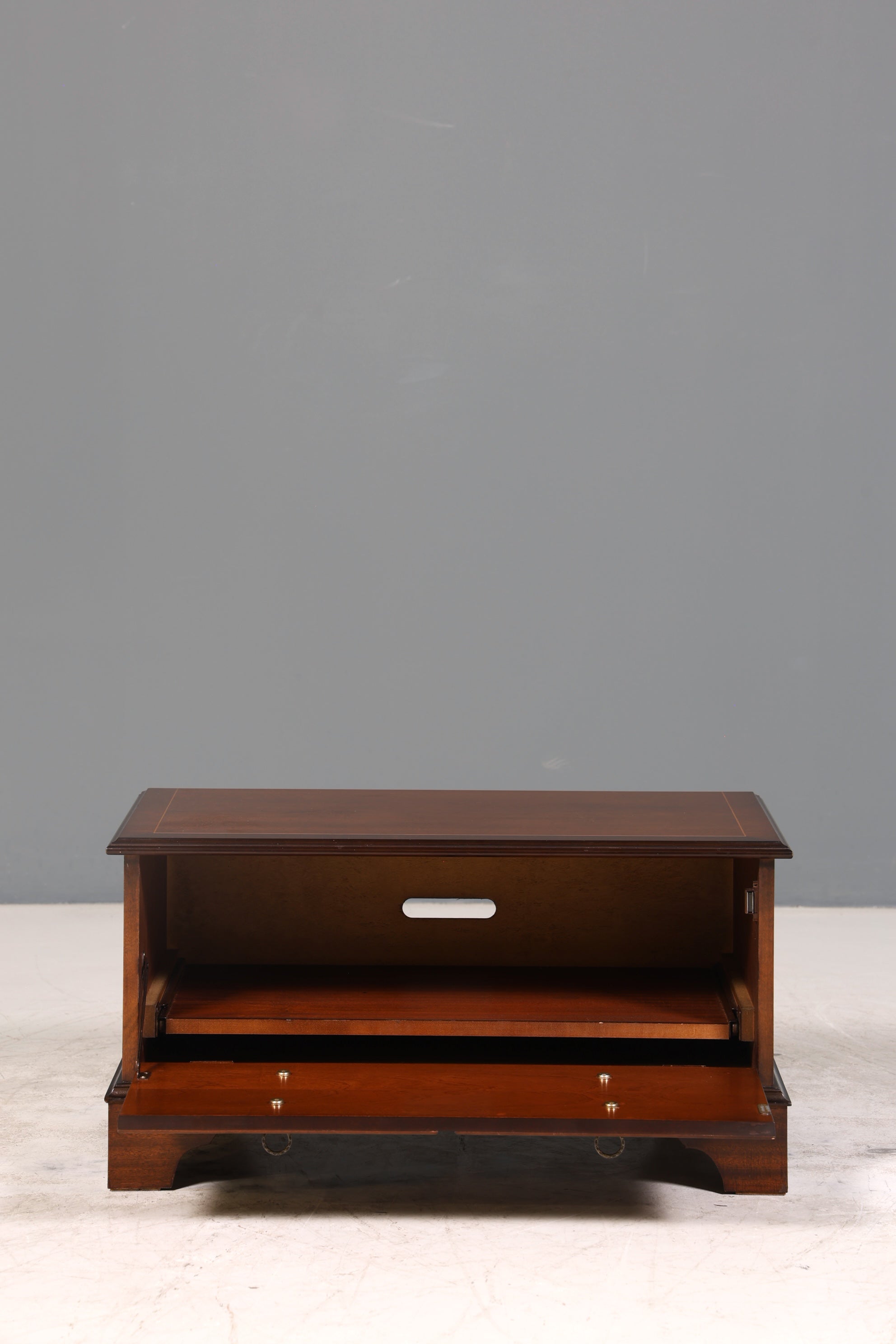 Wunderschöne Englische Kommode Holz Klapp Schrank Antik Sideboard Hifi Kommode