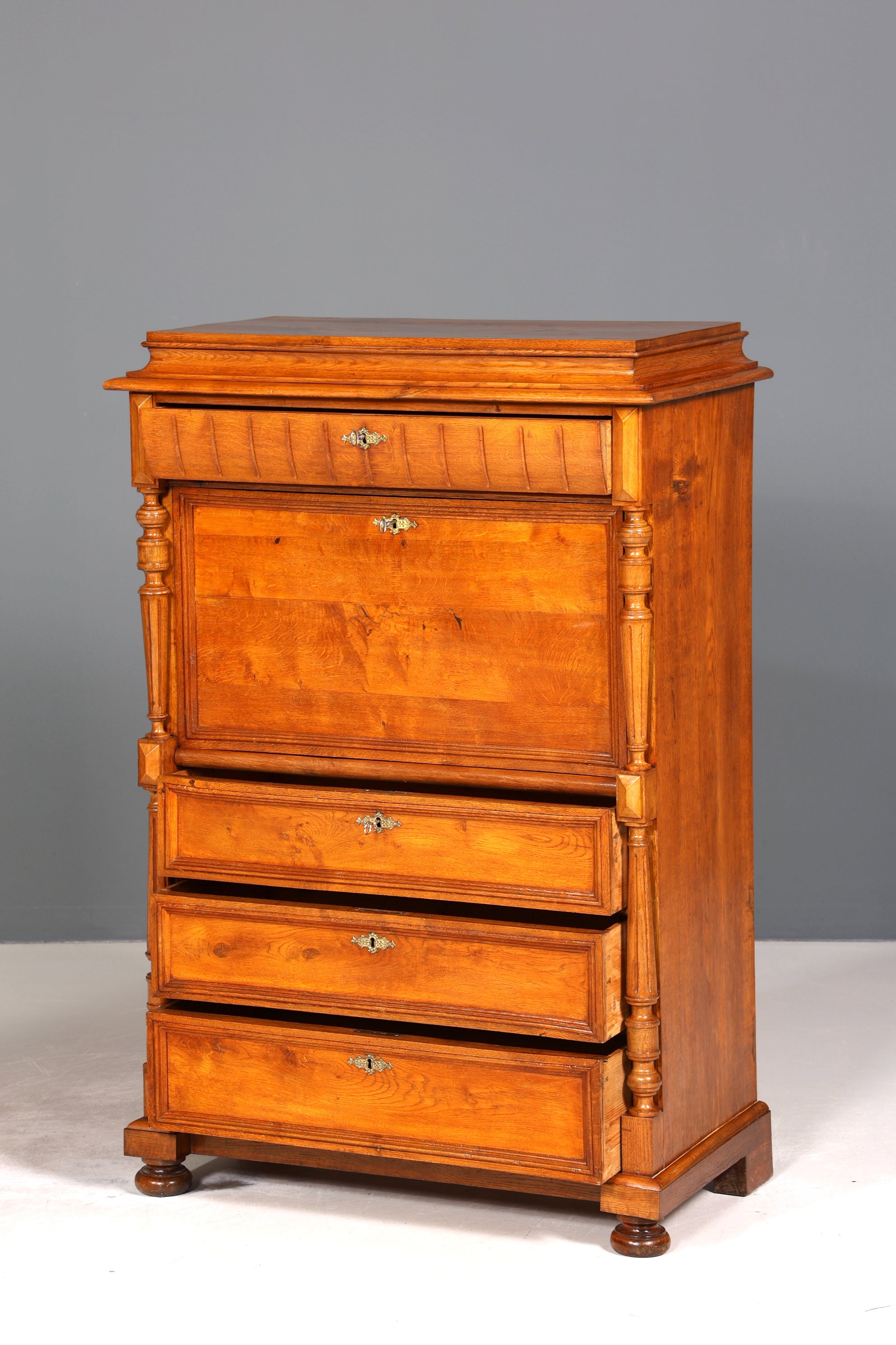 Wunderschöner Gründerzeit Sekretär Vertiko Highboard Louis Philippe Kommode um 1880