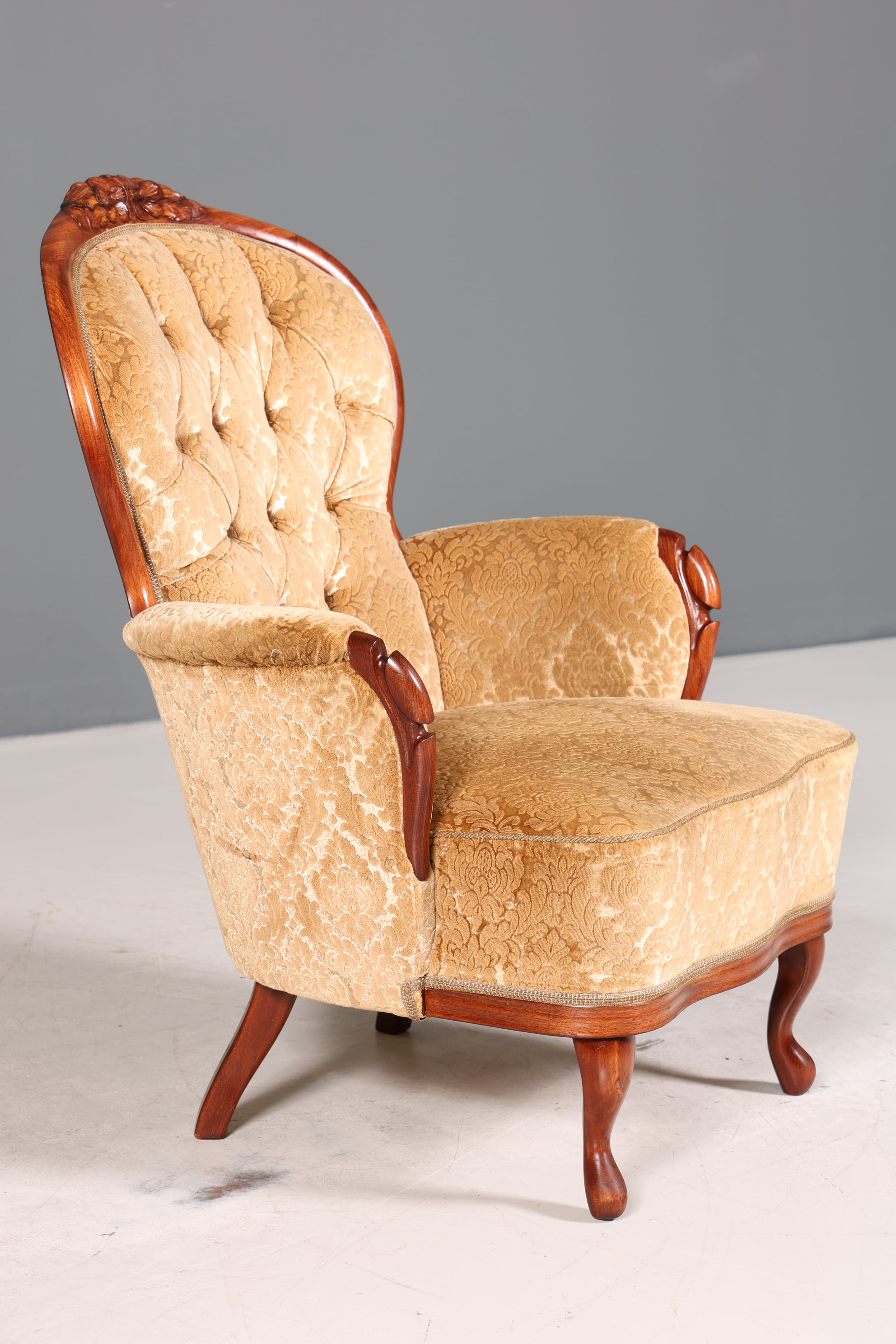 Edler Sessel im Louis Philippe Stil 60s "Bergère" Barock Stil Sessel Lounge Sessel 2 von 2