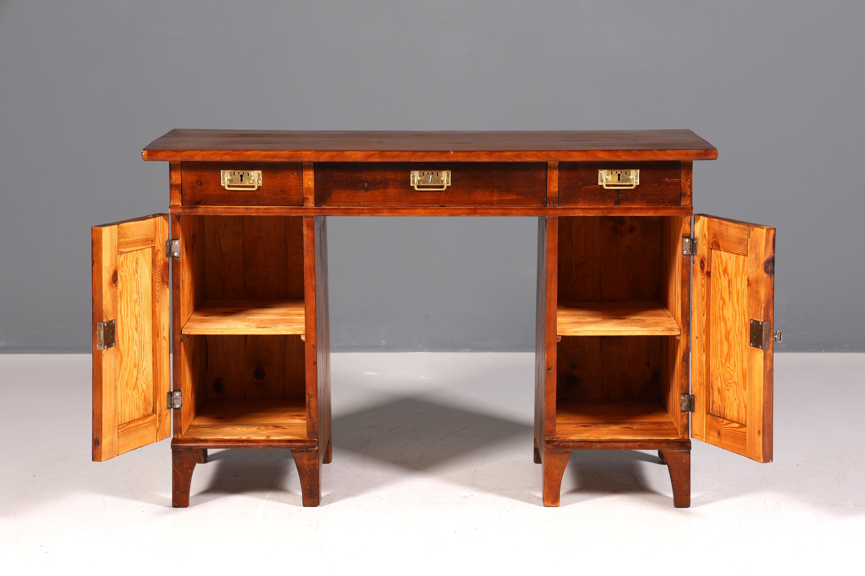 Wunderschöner Jugendstil Schreibtisch echt Holz Office Table Antik Bürotisch