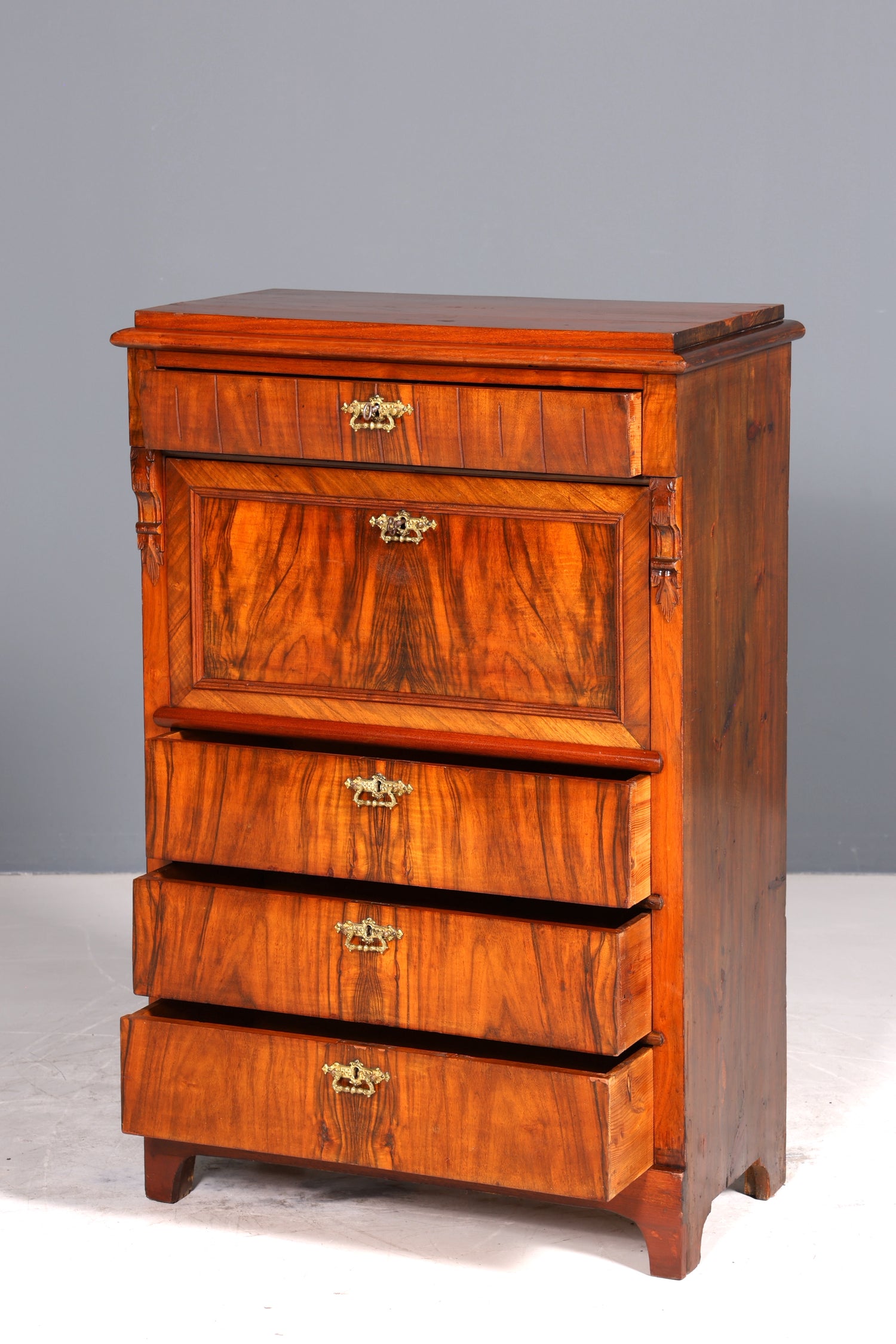 Wunderschöne Gründerzeit Kommode Jugendstil Vertiko Antik Highboard Kommode Schubladenkommode