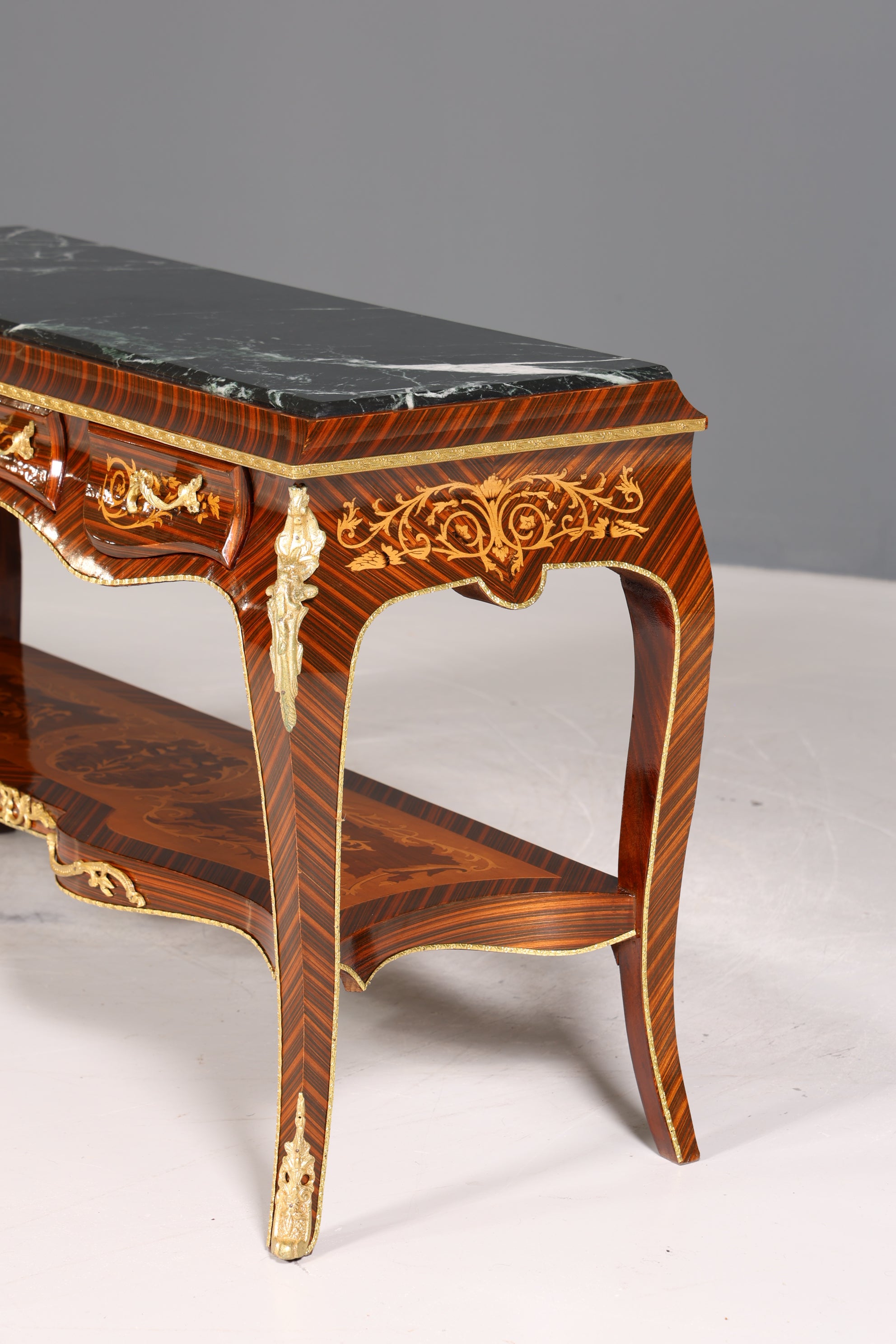 Wunderschöner Barock Stil Konsolen Tisch Marmor Antik Stil Intarsien Konsole