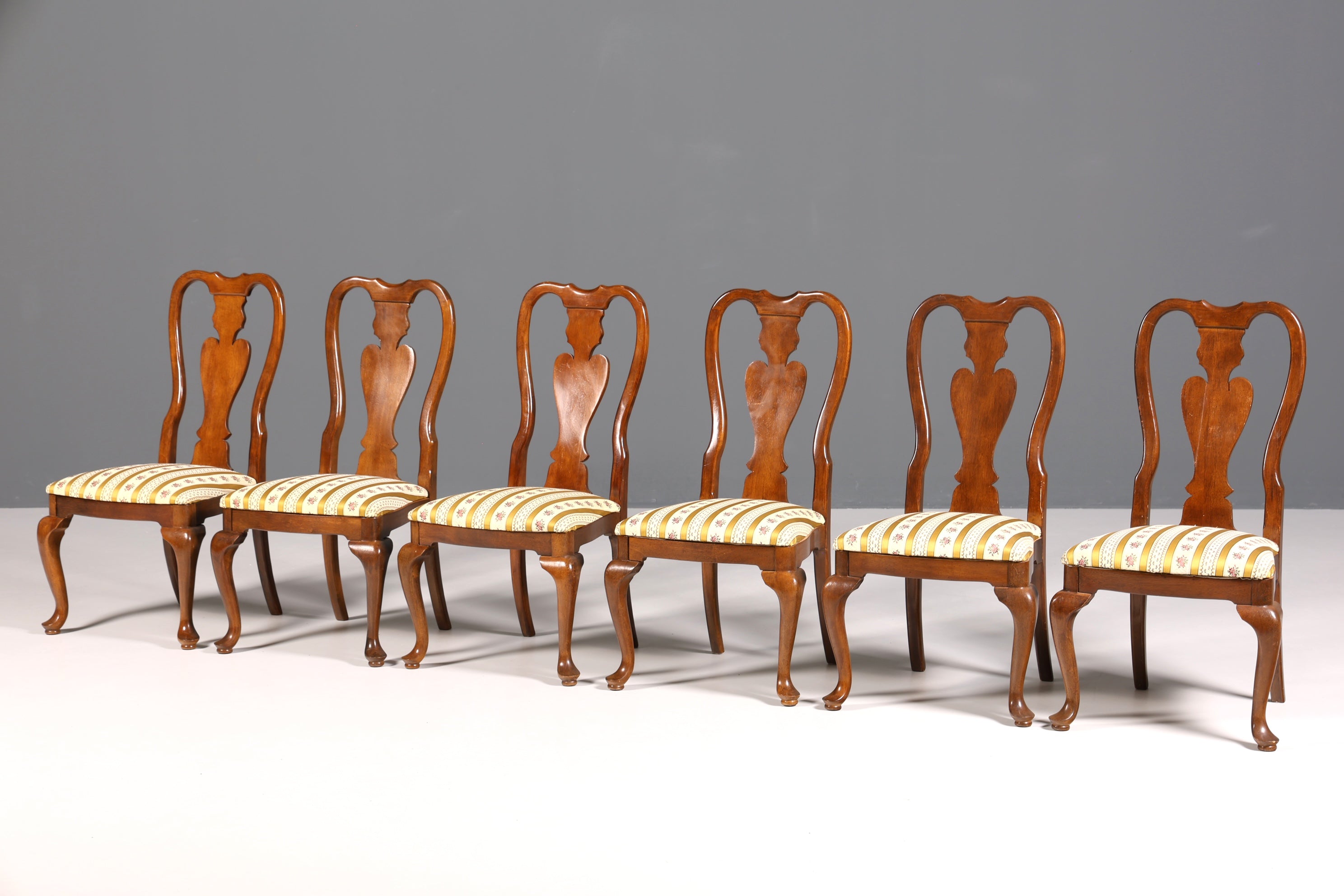 6x Edle Stühle im Drexel Heritage Stil Stuhlset Chippendale Stil Küchenstuhl Set Esszimmer Stühle