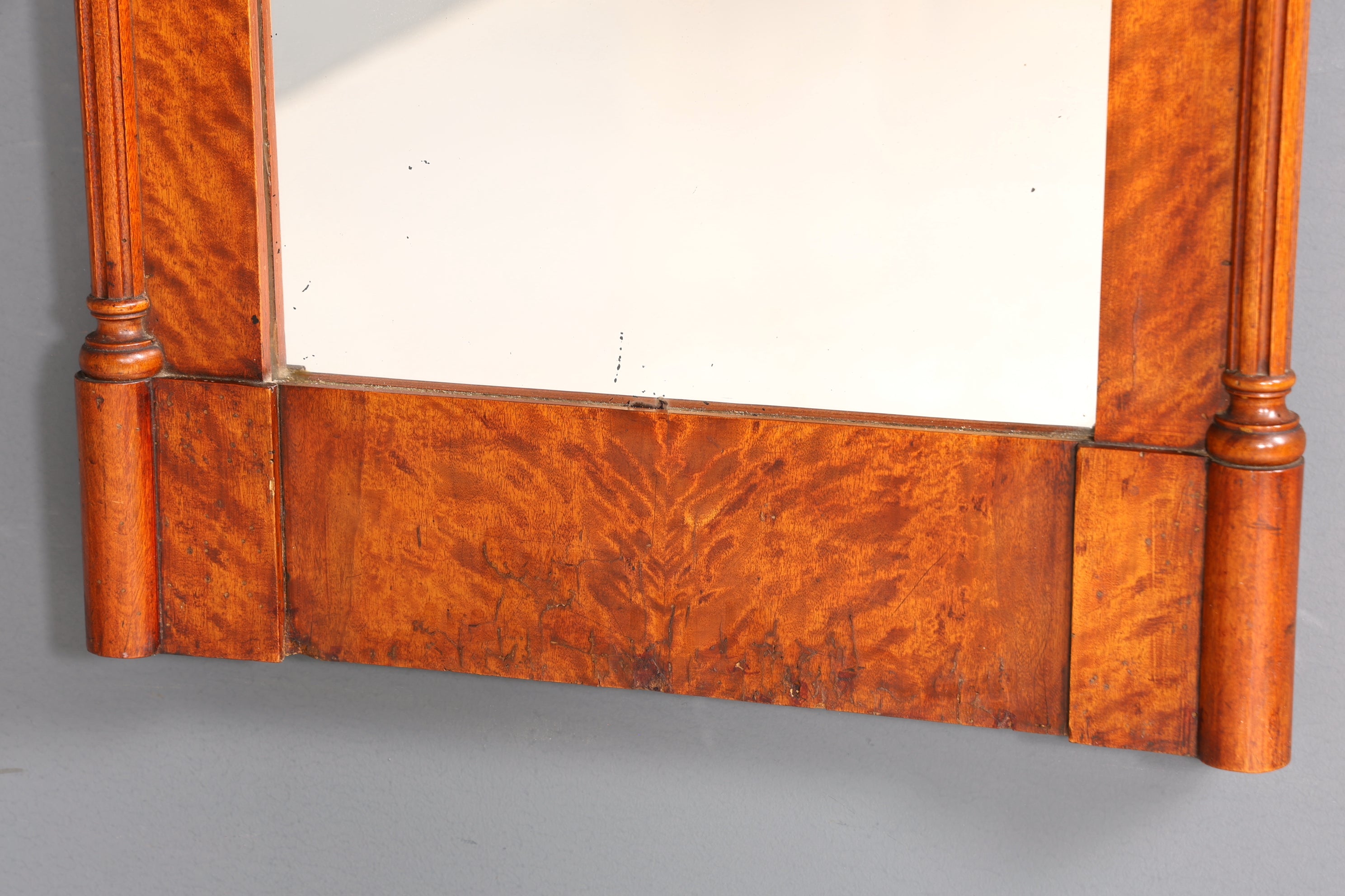 Wunderschöner Biedermeier Spiegel Kirschholz Wandspiegel Antik Holzspiegel Flurspiegel