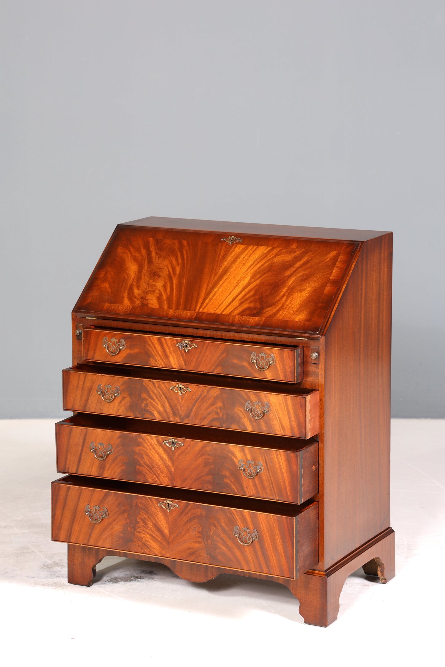 Wunderschöner Englischer Sekretär Schreibkommode Mahagoni Schreibtisch Kommode