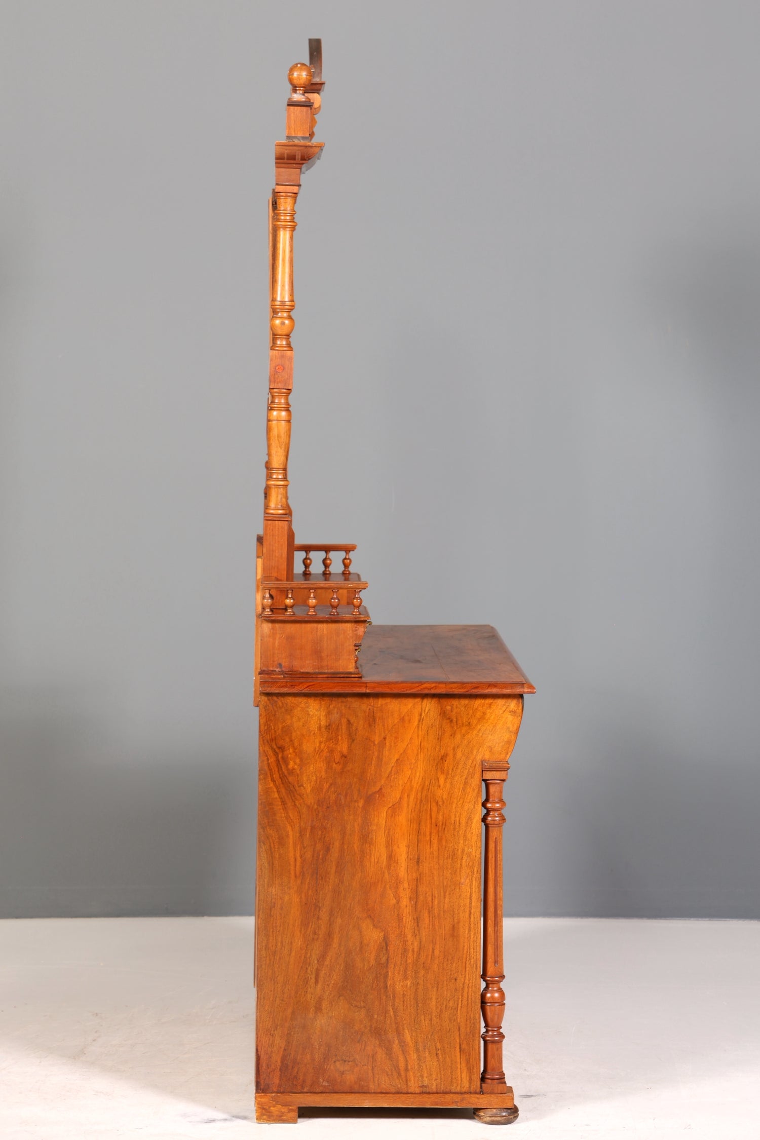 Edle Louis Philippe Kommode mit Spiegelaufsatz Gründerzeit Frisierkommode Holz Schrank Antik Flurschrank um 1880