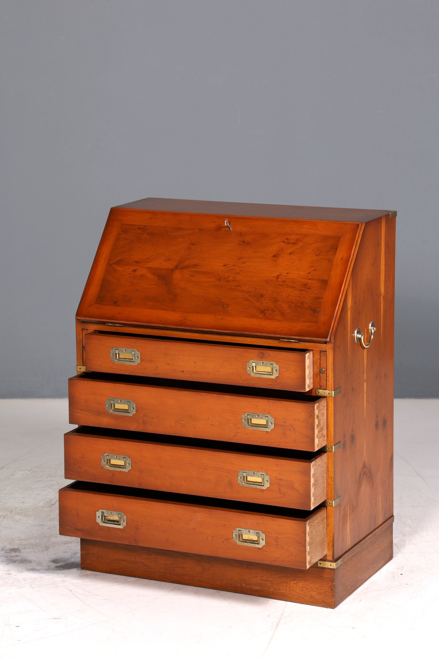 Wunderschöner Maritimer Sekretär Englisch Schreibkommode echt Holz Englischer echt Lederauflage Schreibtisch