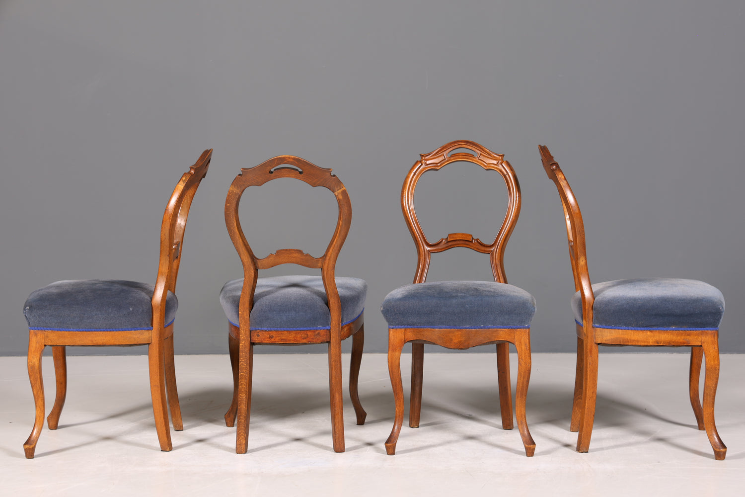 4x Traumhafte Louis Philippe Stühle um 1880 Biedermeier Stuhl Set Antik Sekretär Stühle