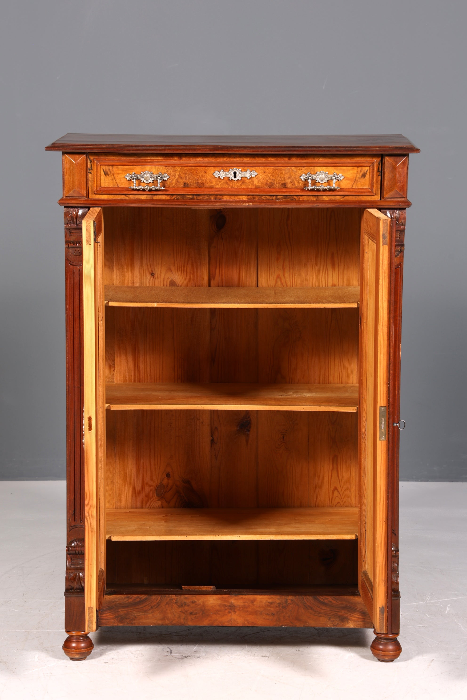 Wunderschönes Gründerzeit Vertiko Jugendstil Schrank Antik Highboard Kommode