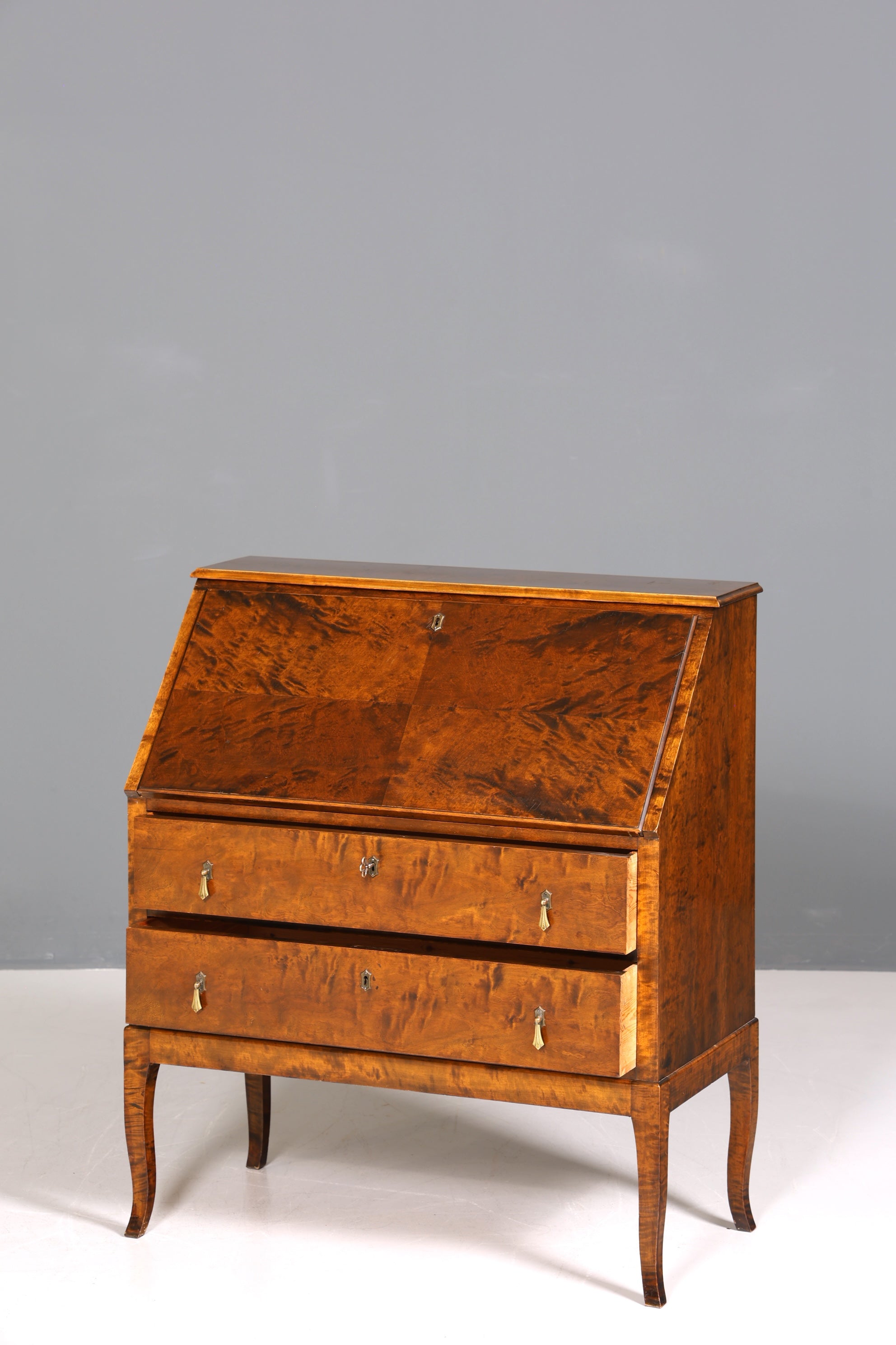 F234 Finish cm Wunderschöner Sekretär im Art Deco Stil Antik um 1930 Büro Kommode Schreibkommode