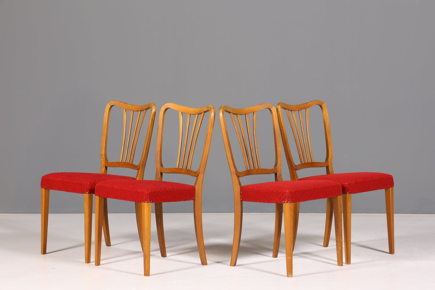 4x Wunderschöne Stühle um 1940 Art Deco Stil Küchenstühle Esszimmer Stühle Stuhl Set