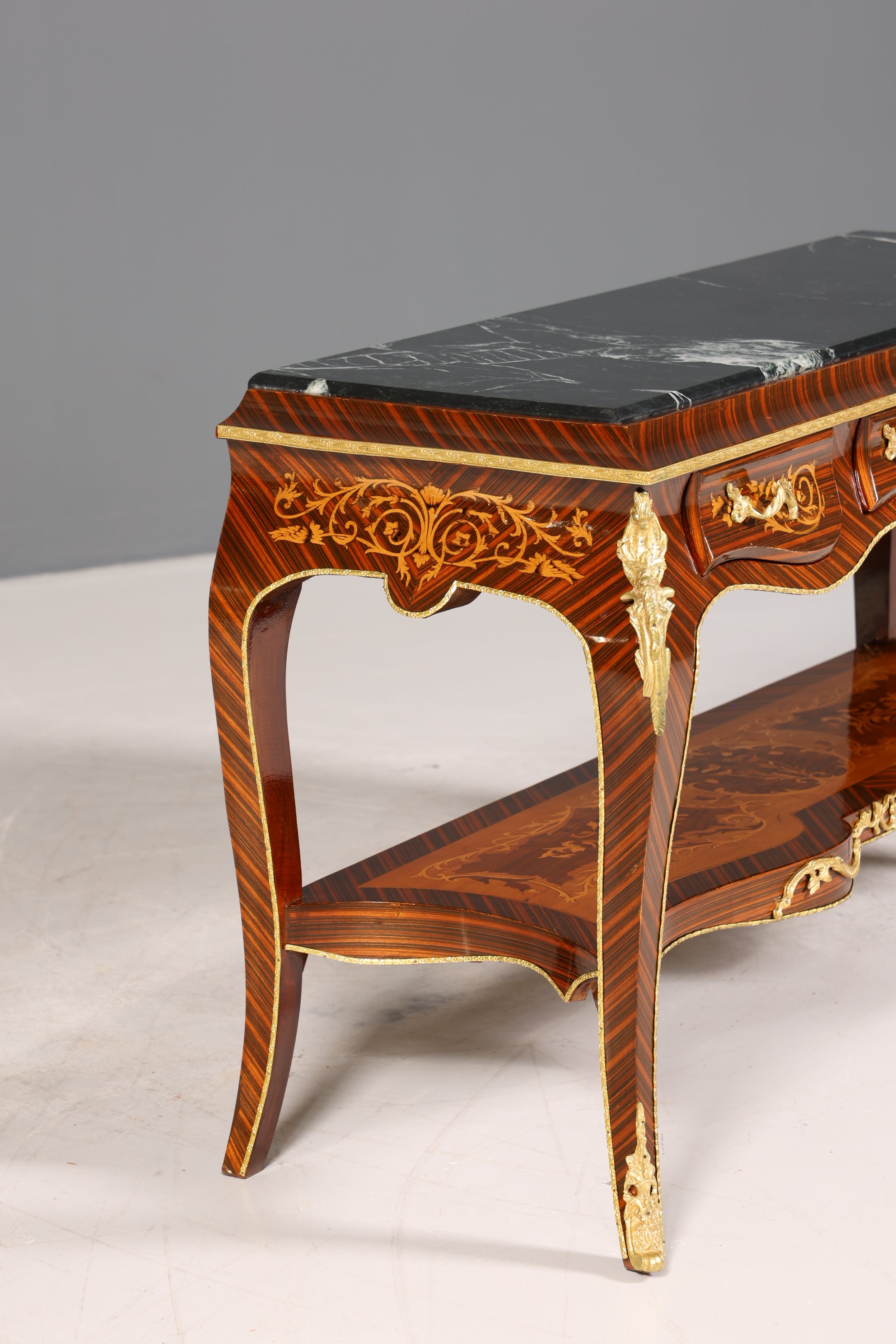 Wunderschöner Barock Stil Konsolen Tisch Marmor Antik Stil Intarsien Konsole