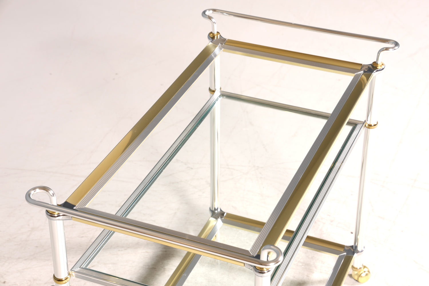 Wunderschöner Servierwagen Glas Vintage Barwagen Chrome Teewagen