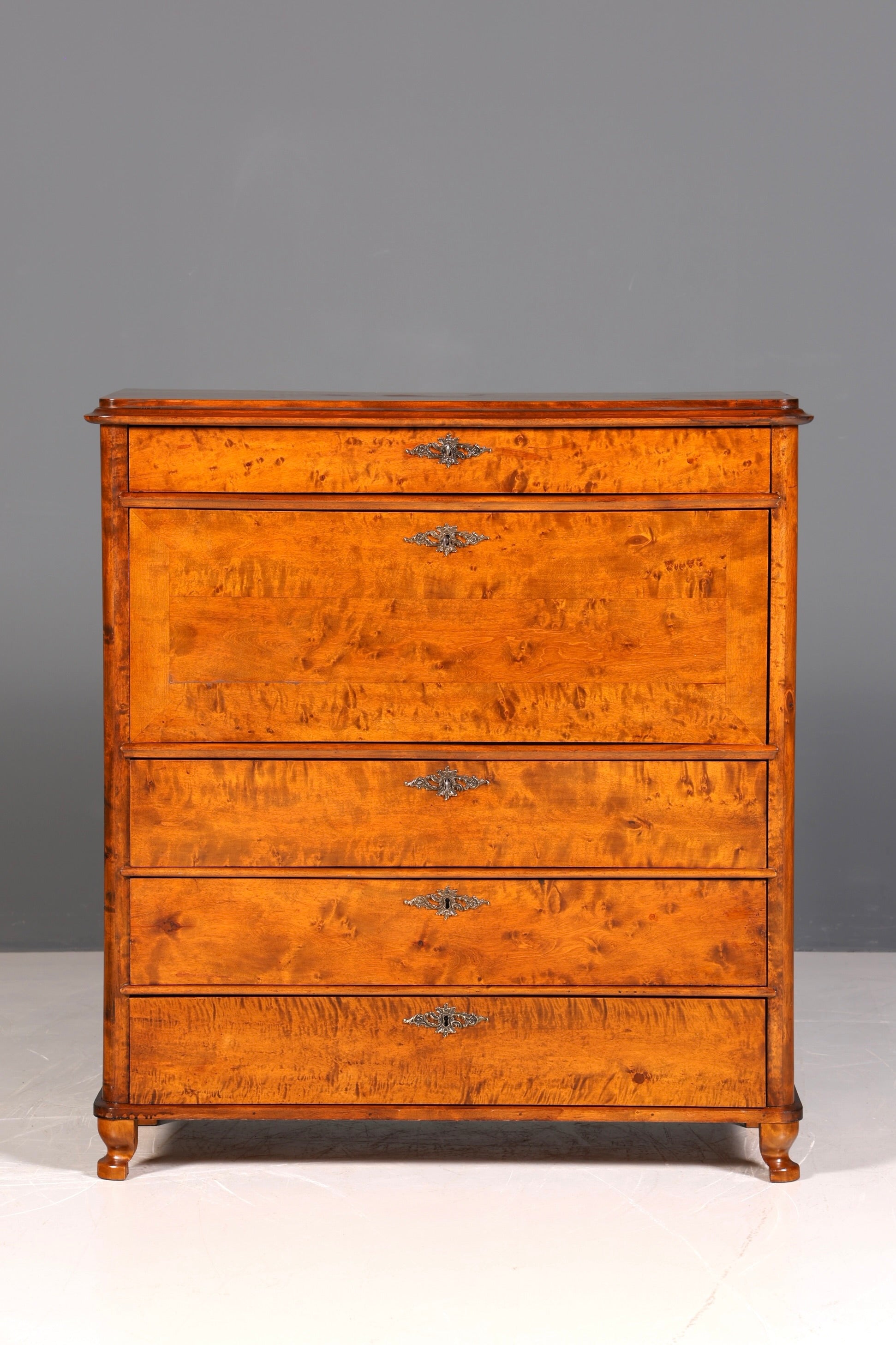 F878 Finish cm Wunderschöner Gründerzeit Sekretär Kommode Jugendstil Schubladenkommode Antik Vertiko