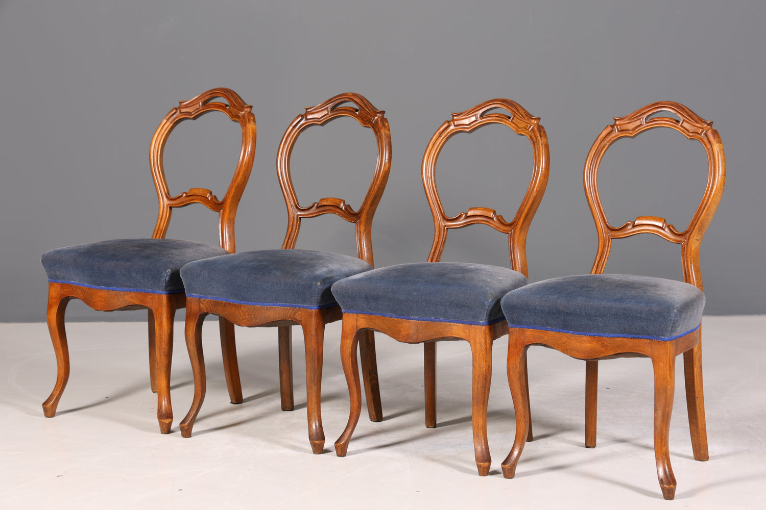 4x Traumhafte Louis Philippe Stühle um 1880 Biedermeier Stuhl Set Antik Sekretär Stühle