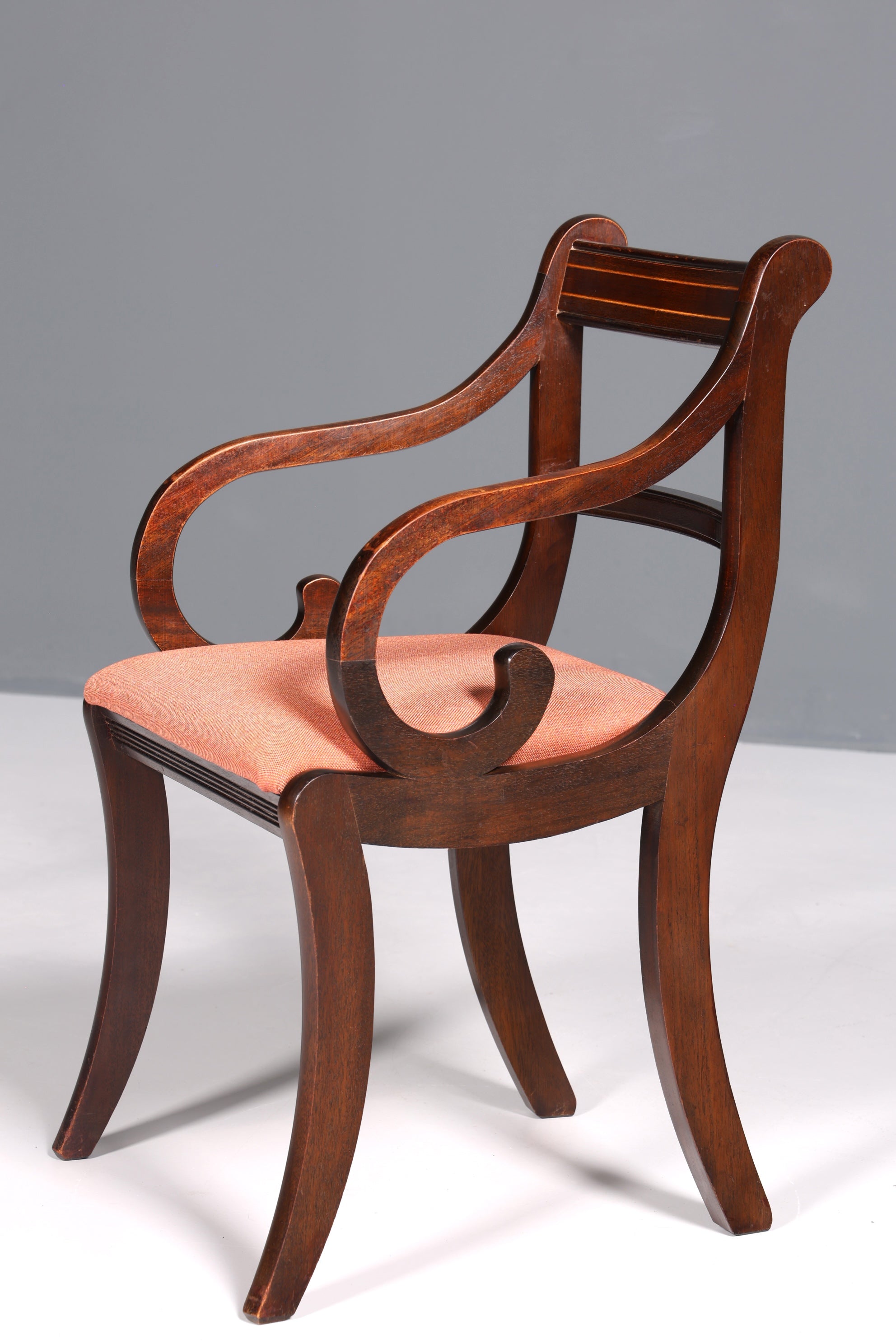 Wunderschöner Englischer Stuhl UK Armlehnstuhl Antik Stil Sekretär Stuhl Polsterstuhl 1 von 2