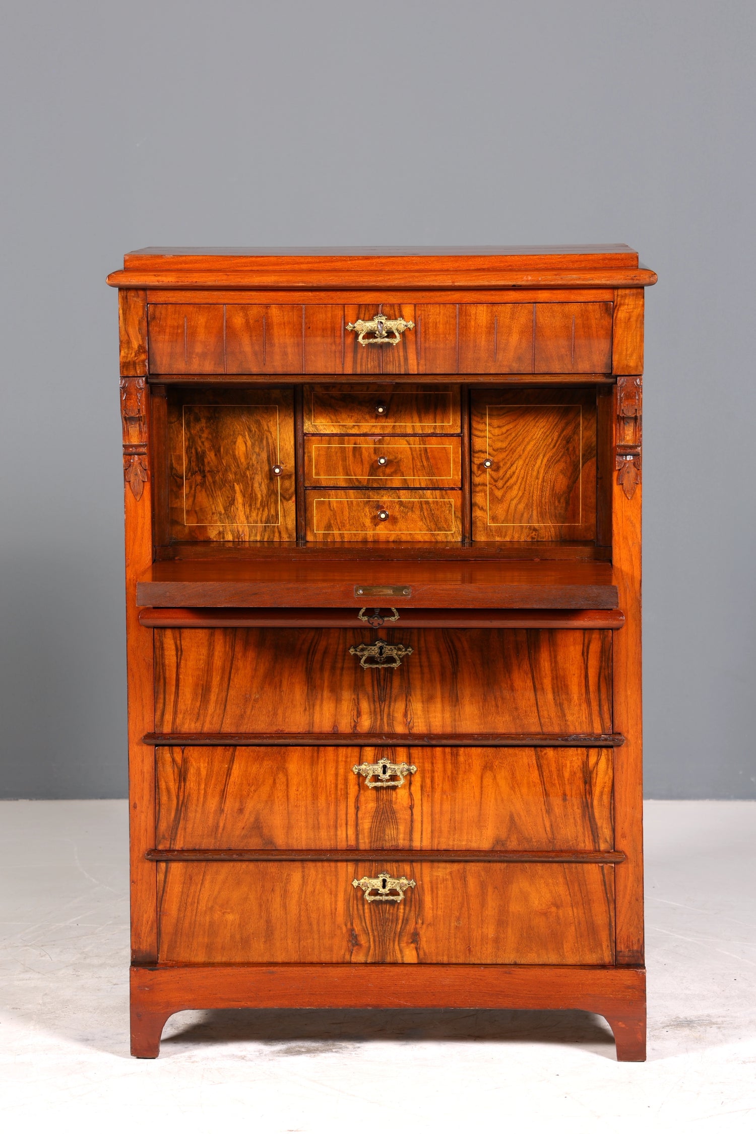 Wunderschöne Gründerzeit Kommode Jugendstil Vertiko Antik Highboard Kommode Schubladenkommode