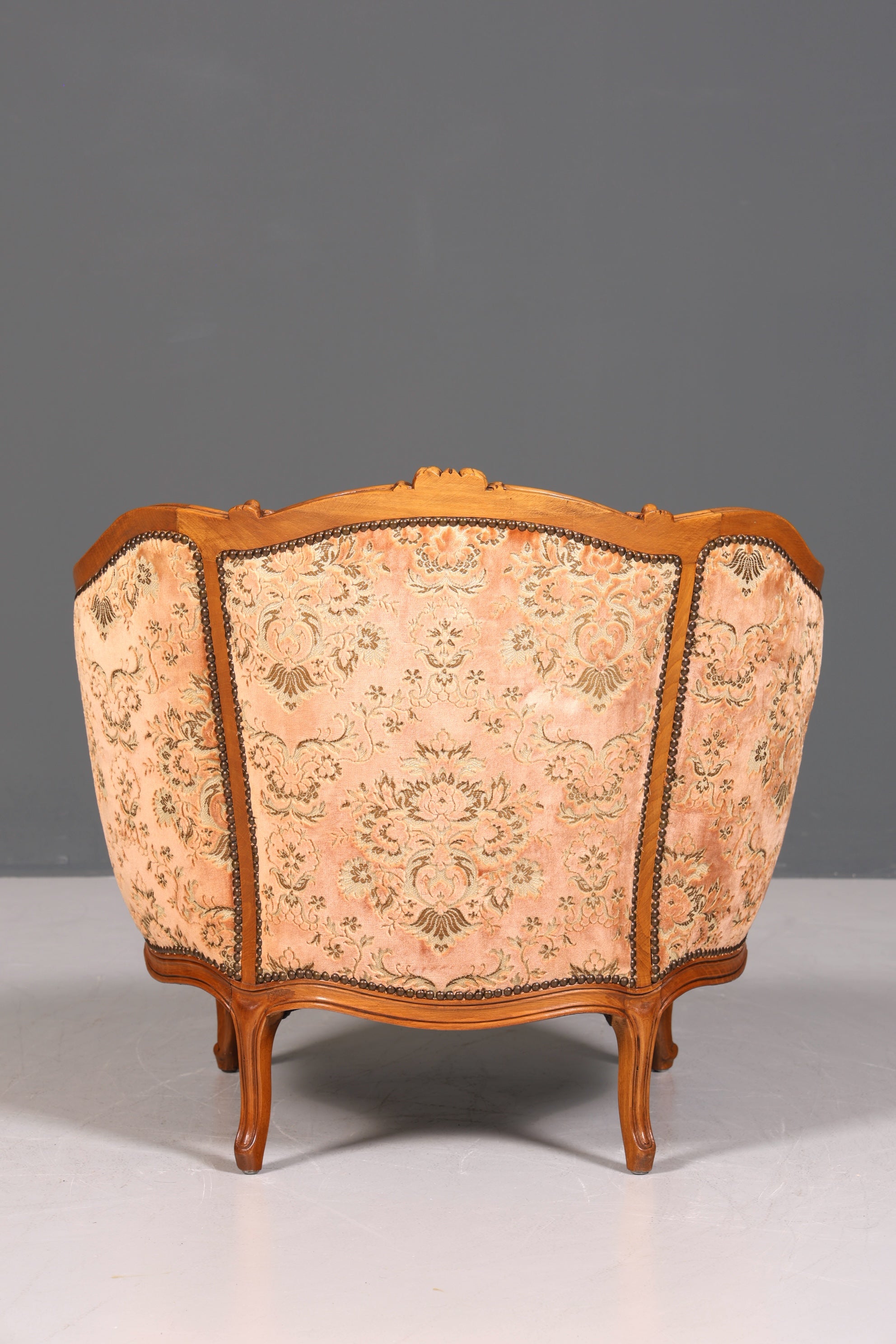 Wunderschöner Chippendale Armlehnsessel Barock Stil Sessel Armchair Samt Stoff Rococo Stil Sessel 2 von 2