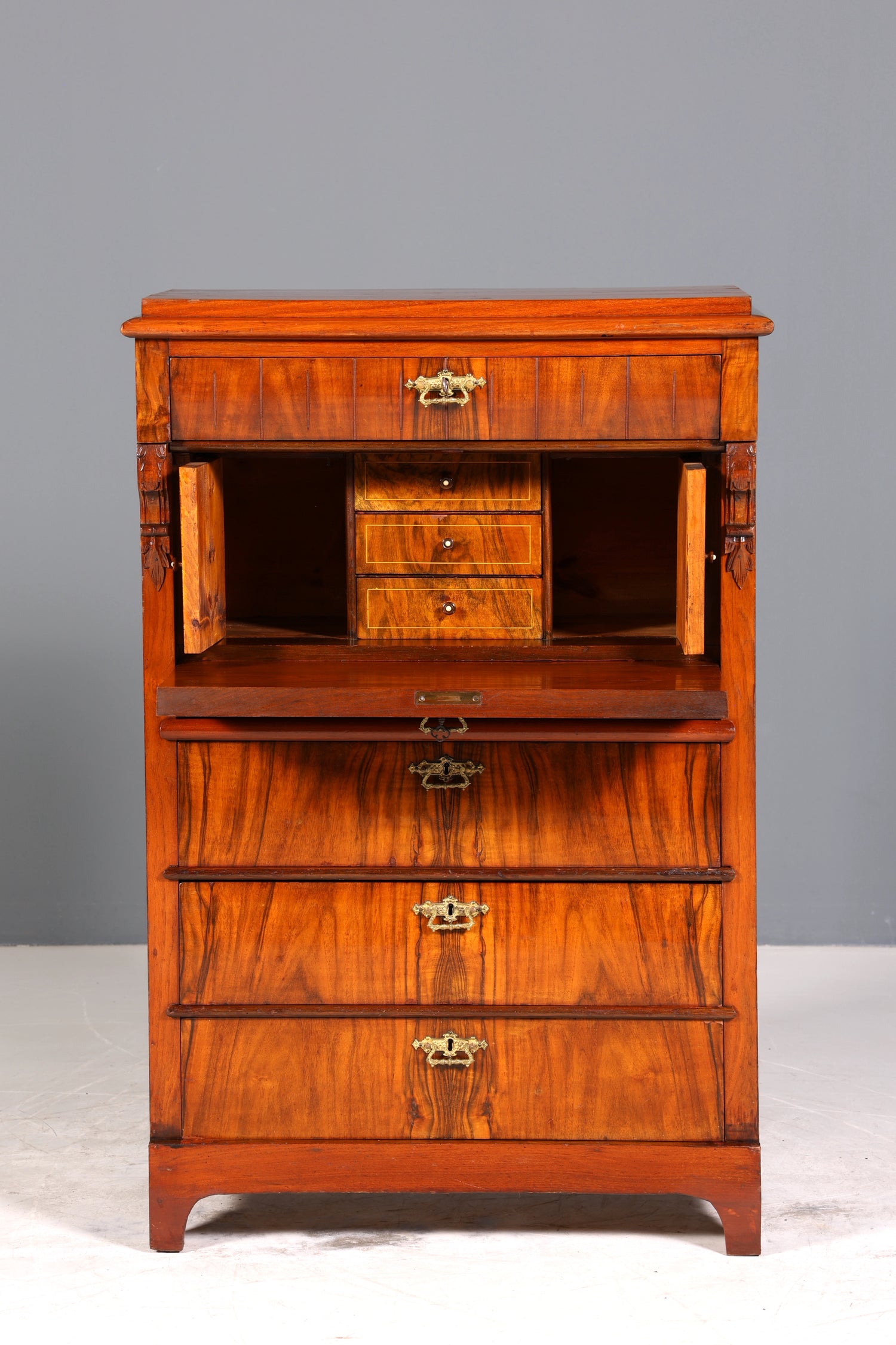 Wunderschöne Gründerzeit Kommode Jugendstil Vertiko Antik Highboard Kommode Schubladenkommode