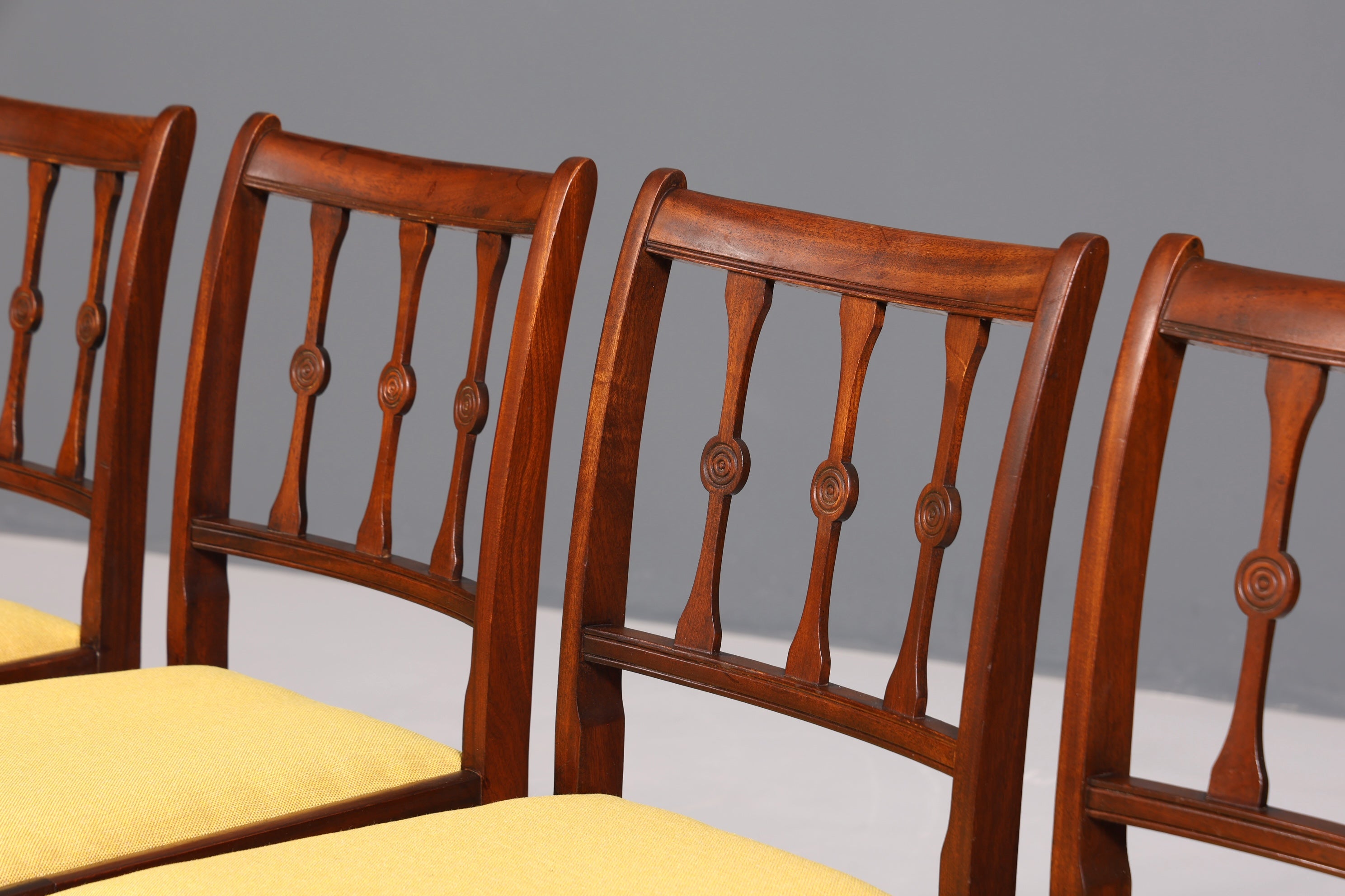 4x Edle Englische Stühle Englisch Dining Chairs Antik 60s Küchenstühle Stuhlset Esszimmer Stühle