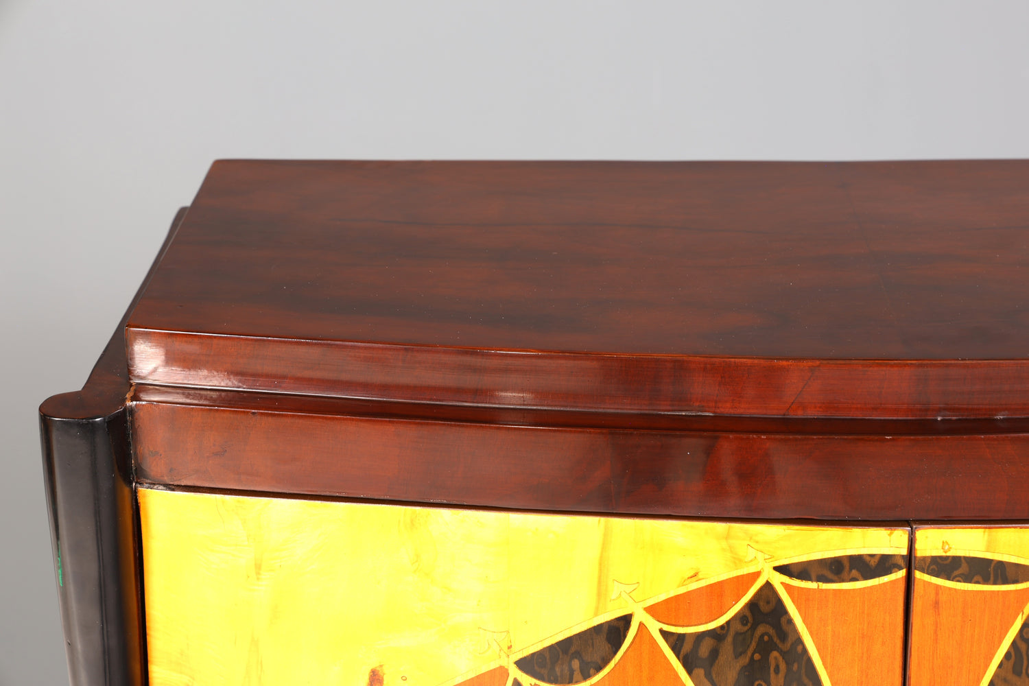 Wunderschönes Art Deco Stil Highboard Schrank Kommode Vertiko Sun Cabinet