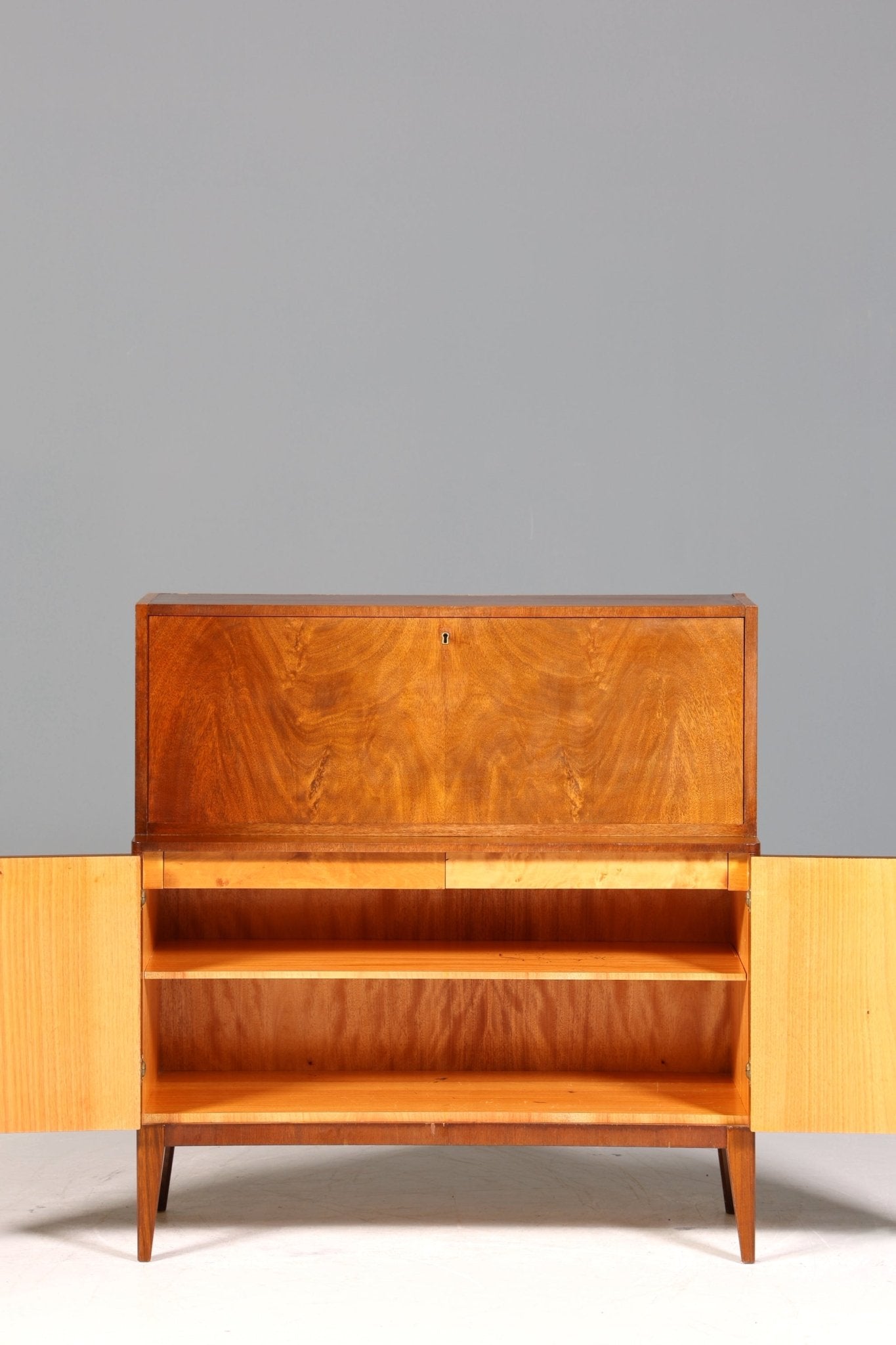 Traumhafter Mid Century Schrank Retro Bücherregal Vintage Barschrank Regal Sekretär 60er Jahre