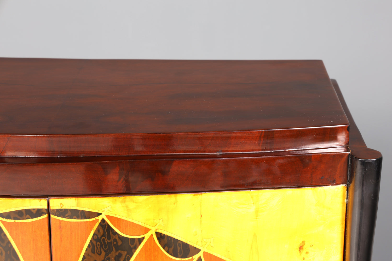 Wunderschönes Art Deco Stil Highboard Schrank Kommode Vertiko Sun Cabinet