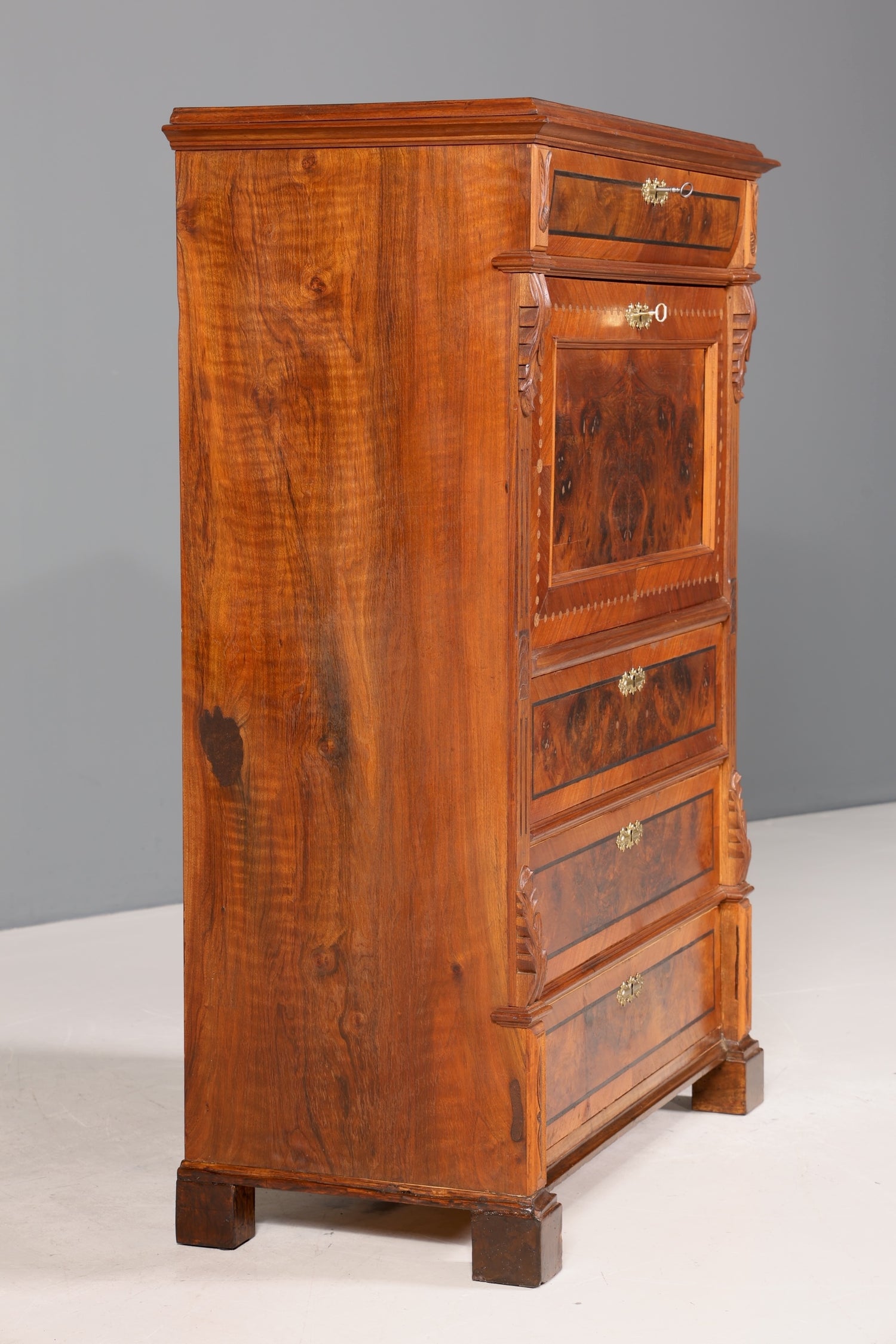 Wunderschöner Gründerzeit Sekretär Jugendstil Vertiko Antik Kommode um 1900