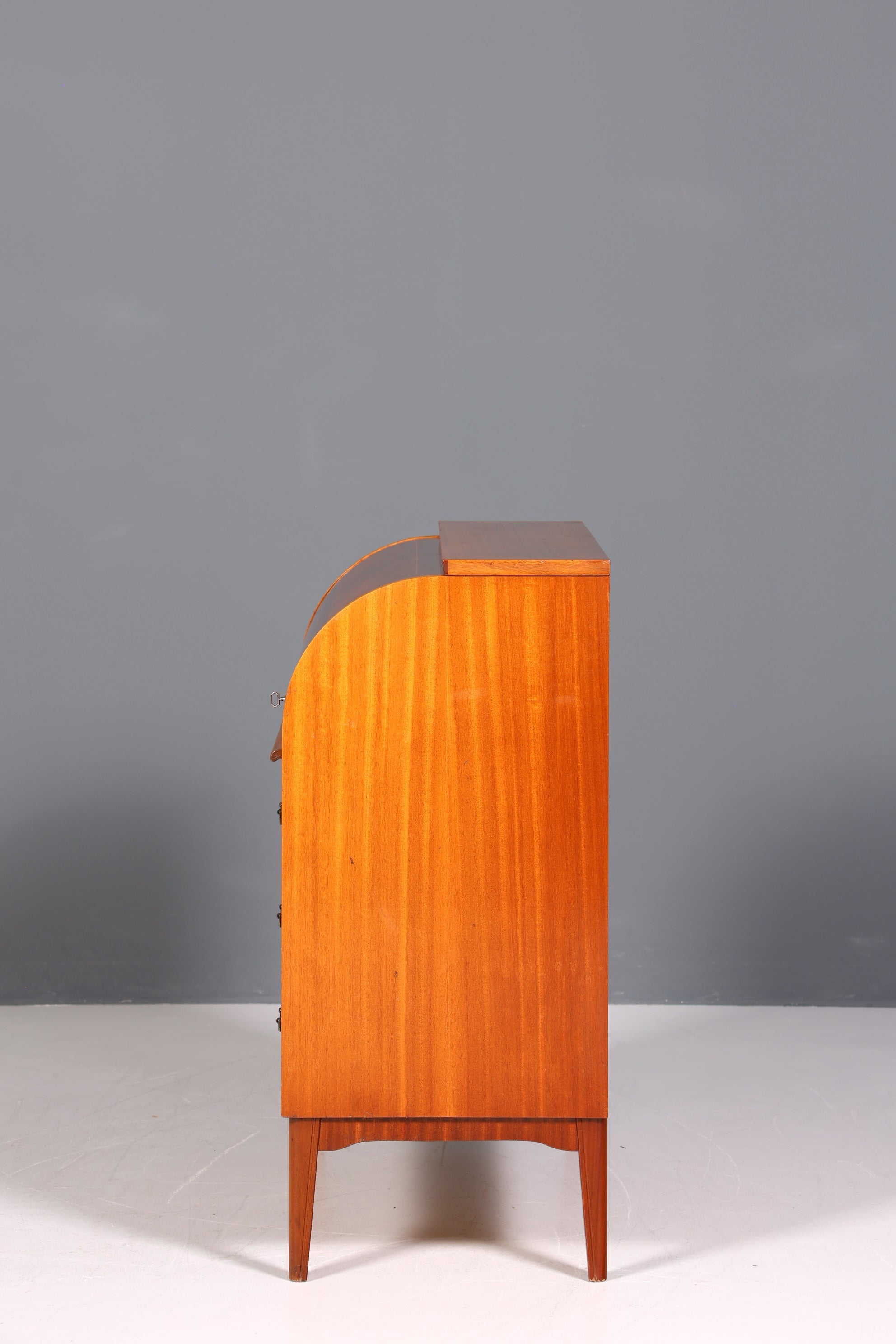 F228 Finish cm Wunderschöner Mid Century Rollladen Sekretär echt Holz Büro Schrank Vintage Schreibkommode