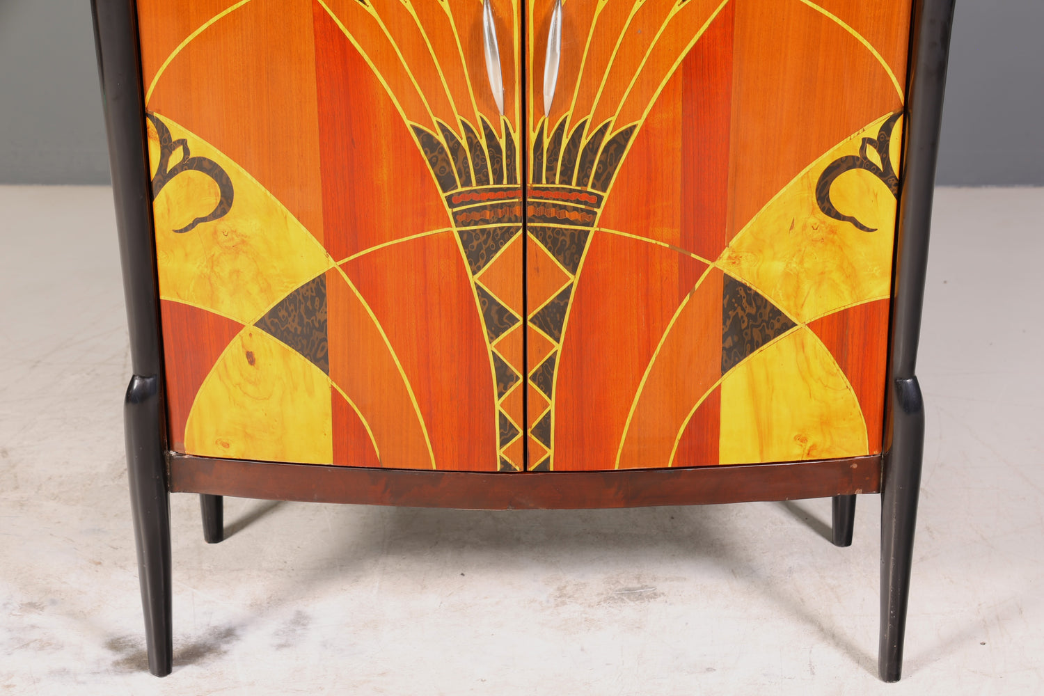 Wunderschönes Art Deco Stil Highboard Schrank Kommode Vertiko Sun Cabinet