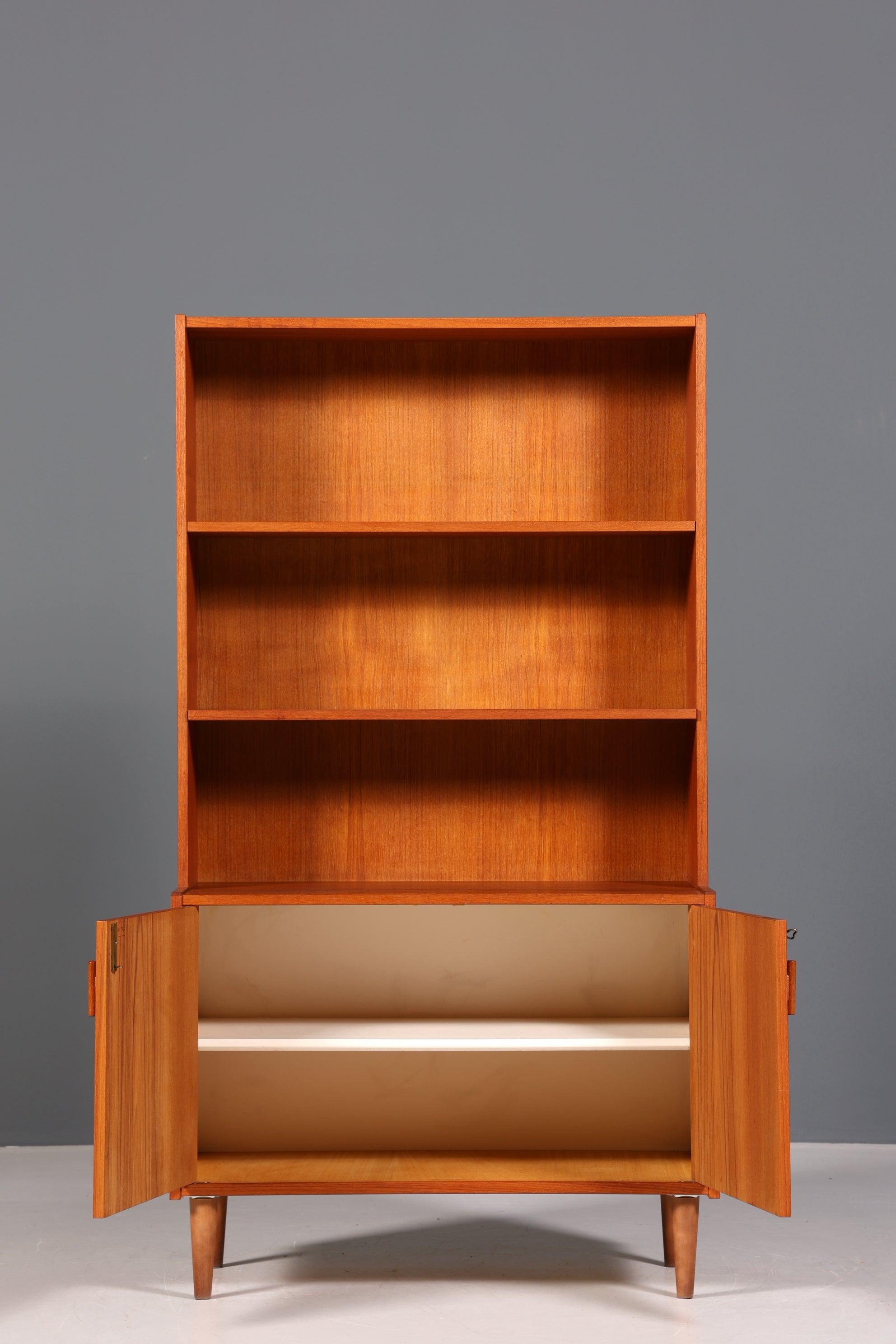 Wunderschönes Mid Century Regal Teak Holz Vintage Bücherregal Retro Schrank Kommode 60s
