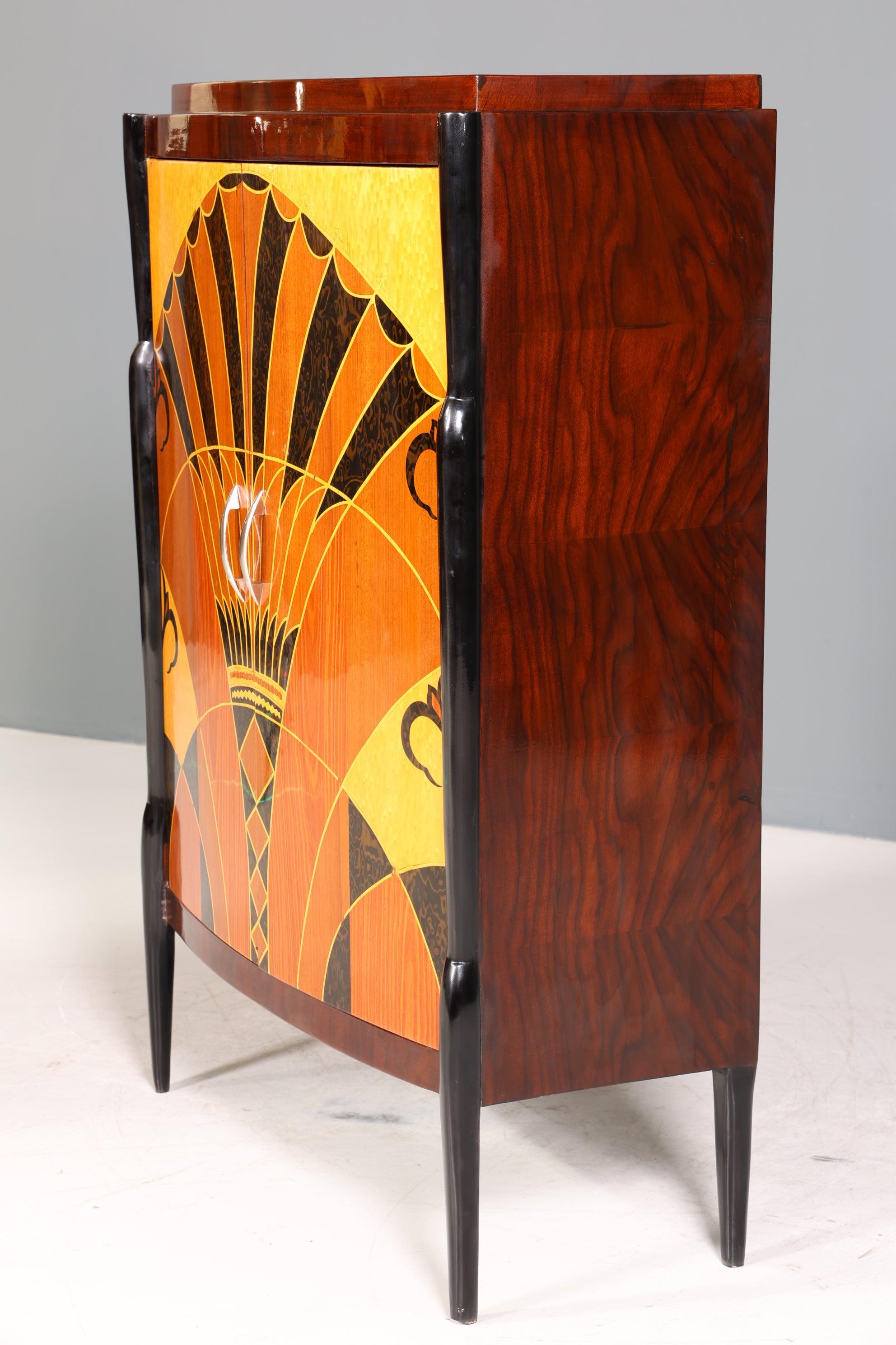 Wunderschönes Art Deco Stil Highboard Schrank Kommode Vertiko Sun Cabinet