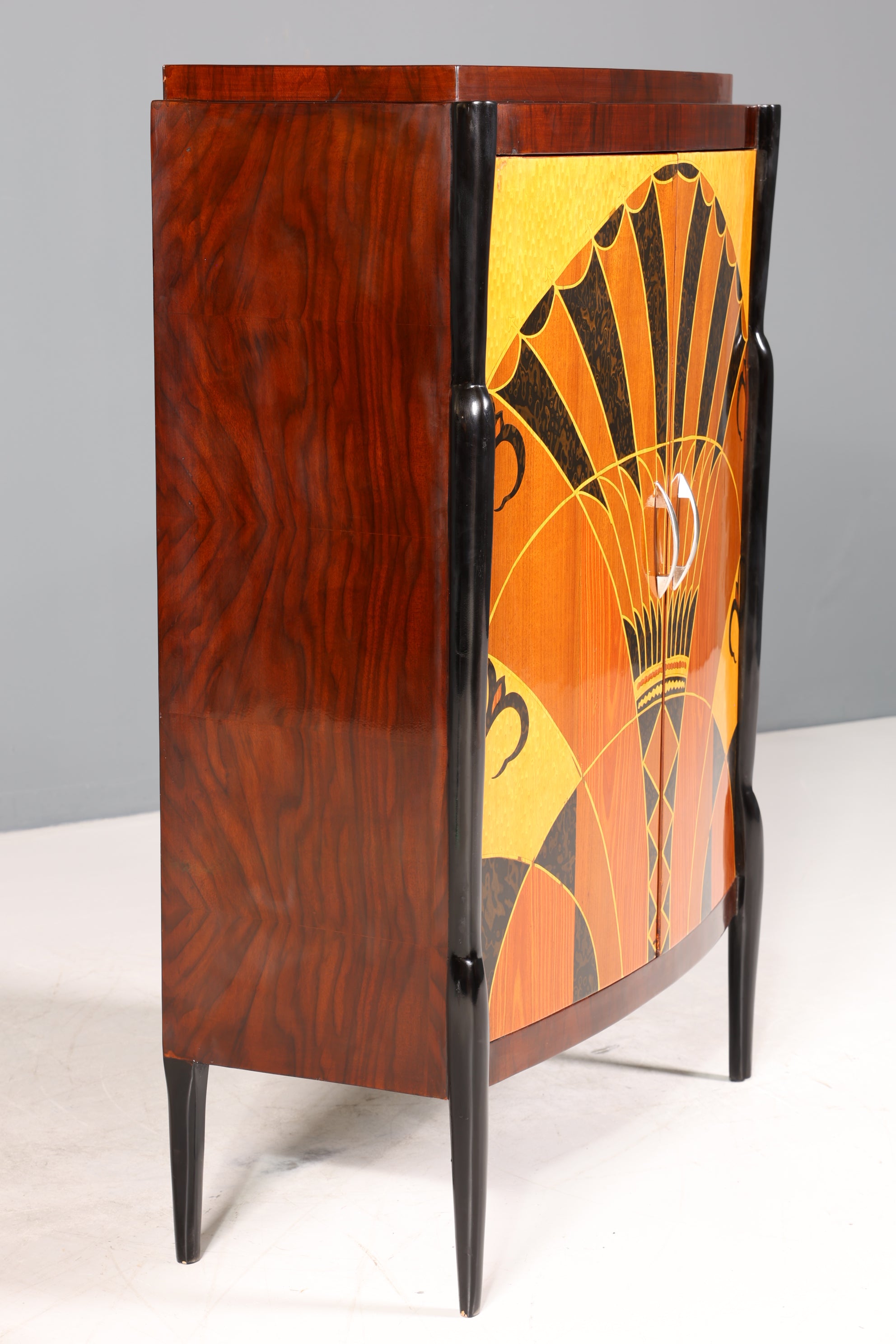 Wunderschönes Art Deco Stil Highboard Schrank Kommode Vertiko Sun Cabinet