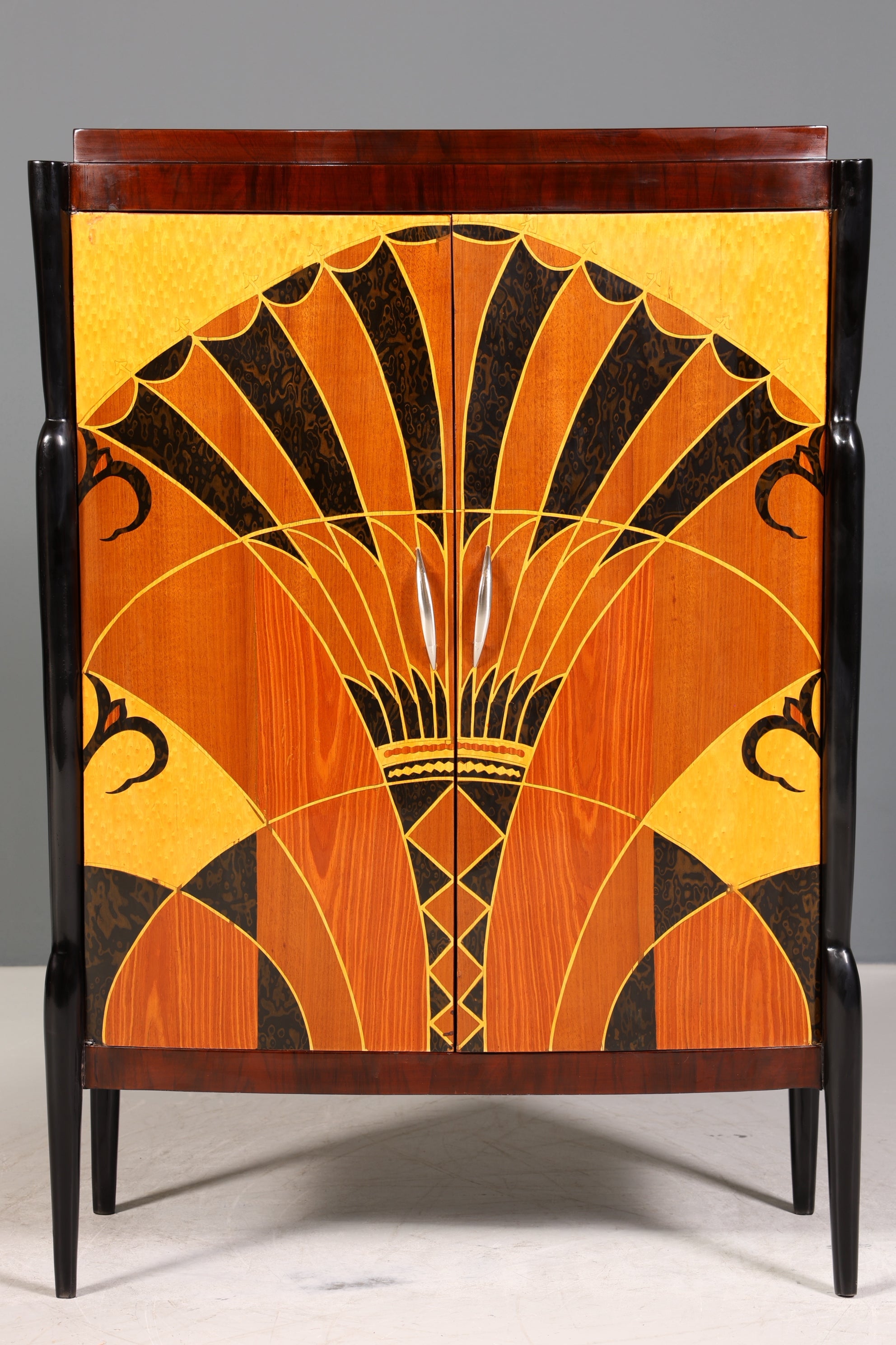 Wunderschönes Art Deco Stil Highboard Schrank Kommode Vertiko Sun Cabinet
