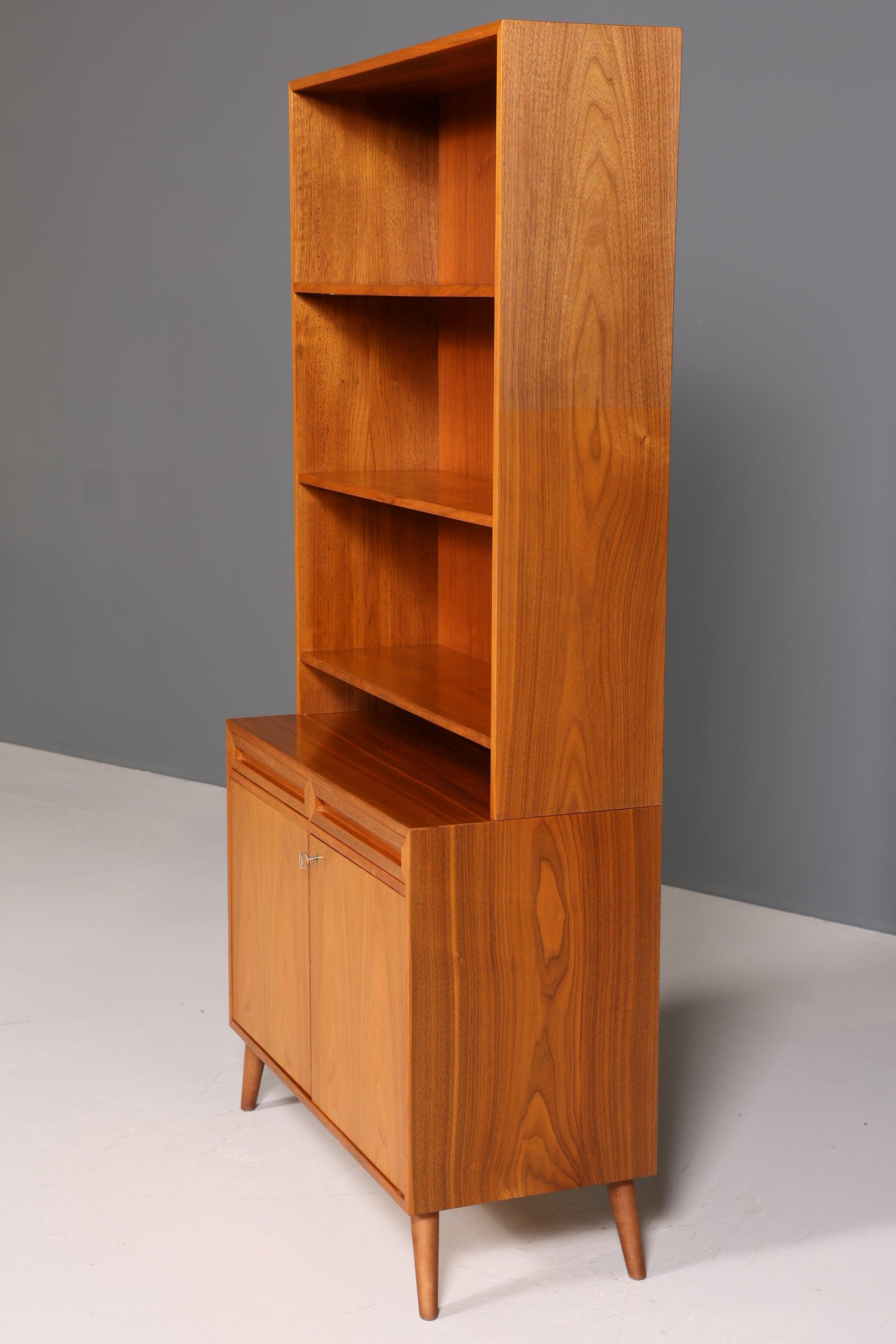 Mid Century Bücherregal Danish Design Teak Holz Schrank Retro Kommode "Made in Denmark" Regal 60s