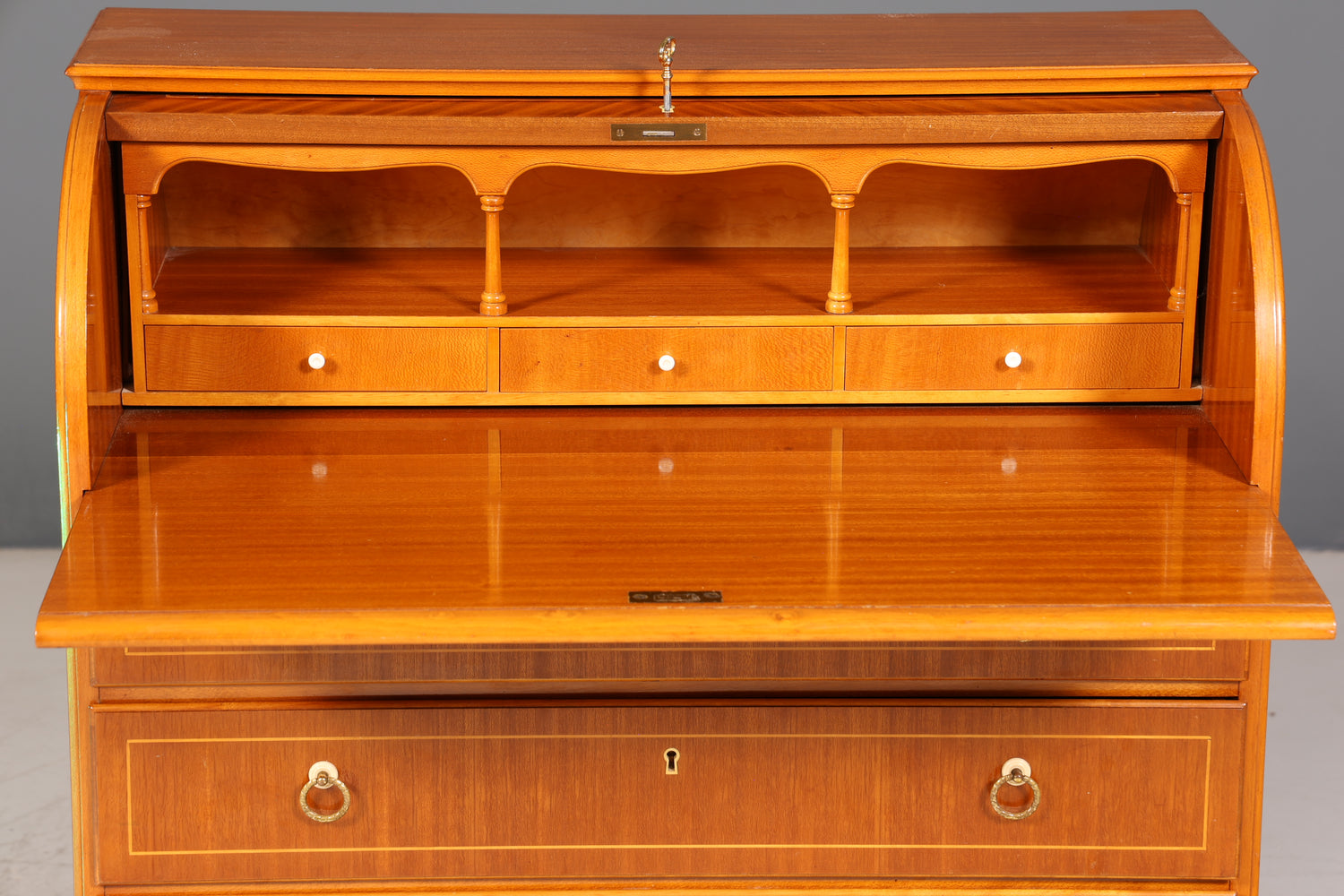 Wunderschöner Sekretär um 1940 Büro Chippendale Stil Kommode Schreibkommode Schreibtisch