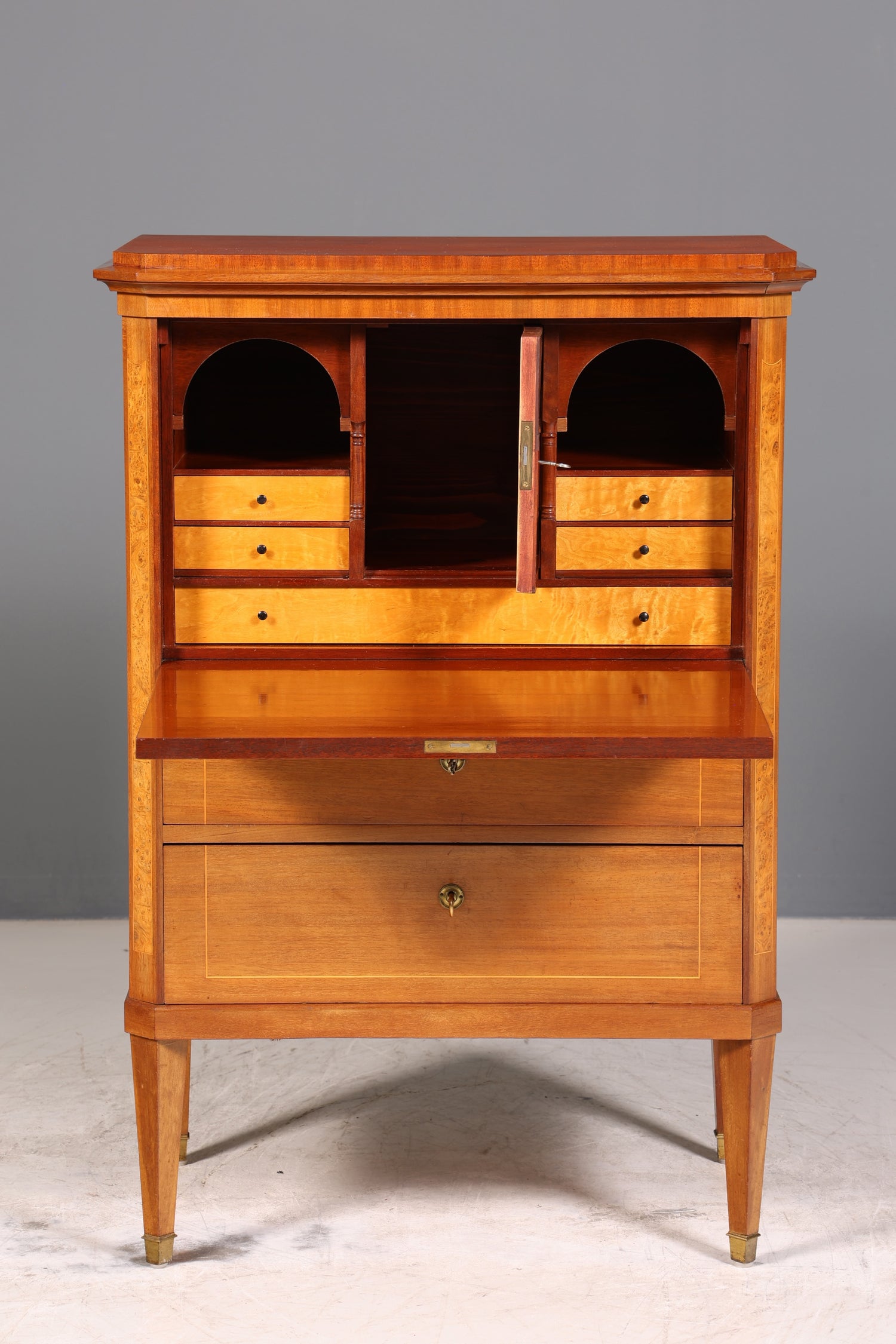 Traumhafter Sekretär Englisch Antik Biedermeier Stil Büro Kommode Vertiko Schreibkommode
