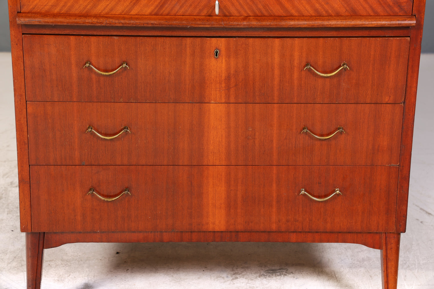 Traumhafter Mid Century Rollladen Sekretär Danish Design echt Holz Rollladen Kommode