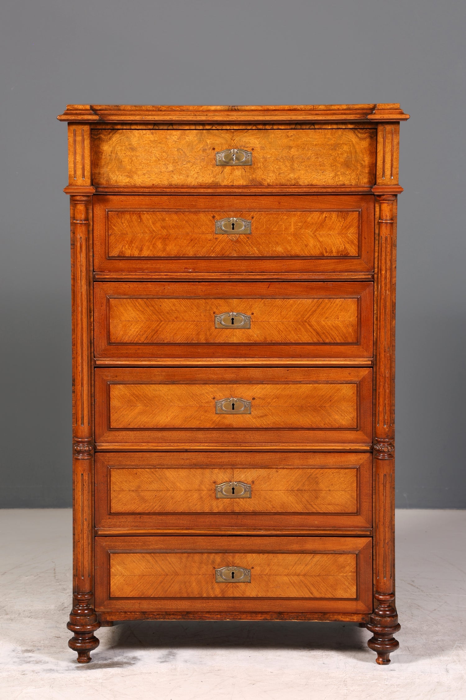 Traumhaftes Gründerzeit Vertiko Louis Philippe Kommode um 1880 Schubladenkommode Chiffoniere