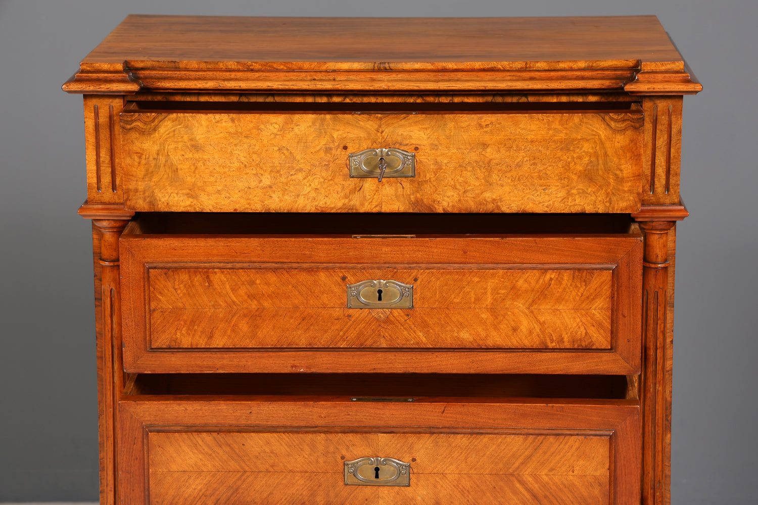 Traumhaftes Gründerzeit Vertiko Louis Philippe Kommode um 1880 Schubladenkommode Chiffoniere