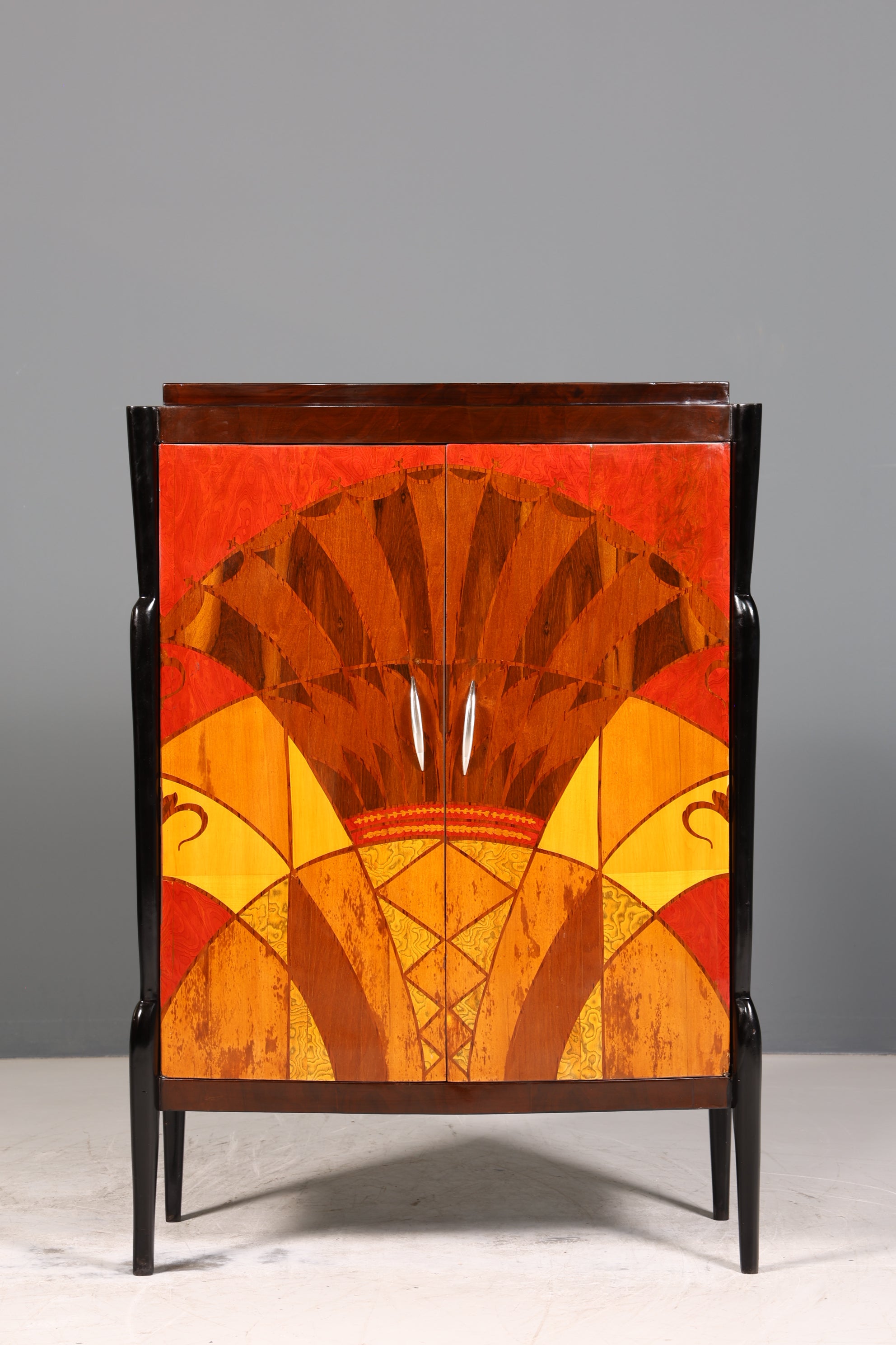 Elegant Art Deco style highboard cabinet chest of drawers Vertiko Sun Cabinet