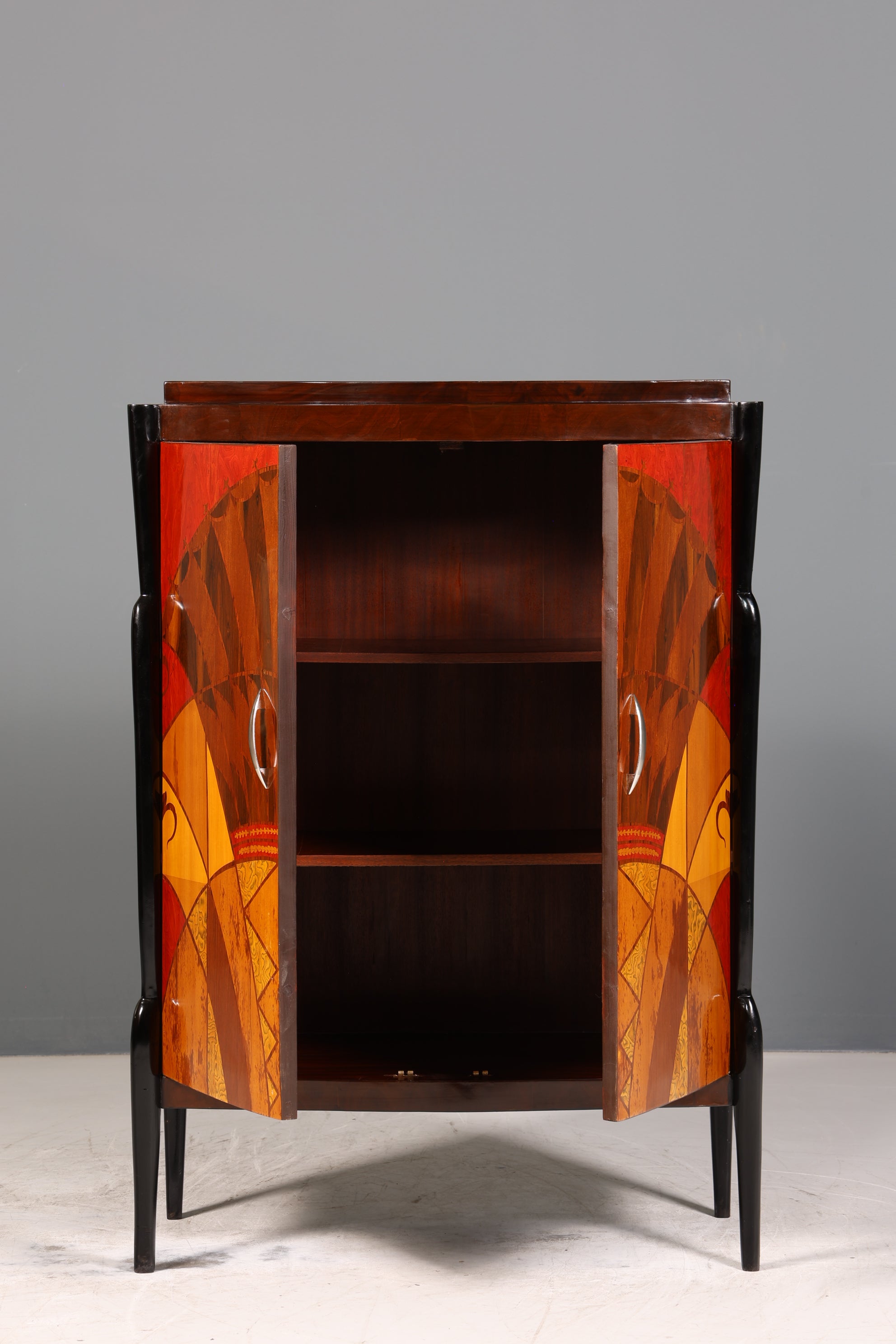Elegant Art Deco style highboard cabinet chest of drawers Vertiko Sun Cabinet