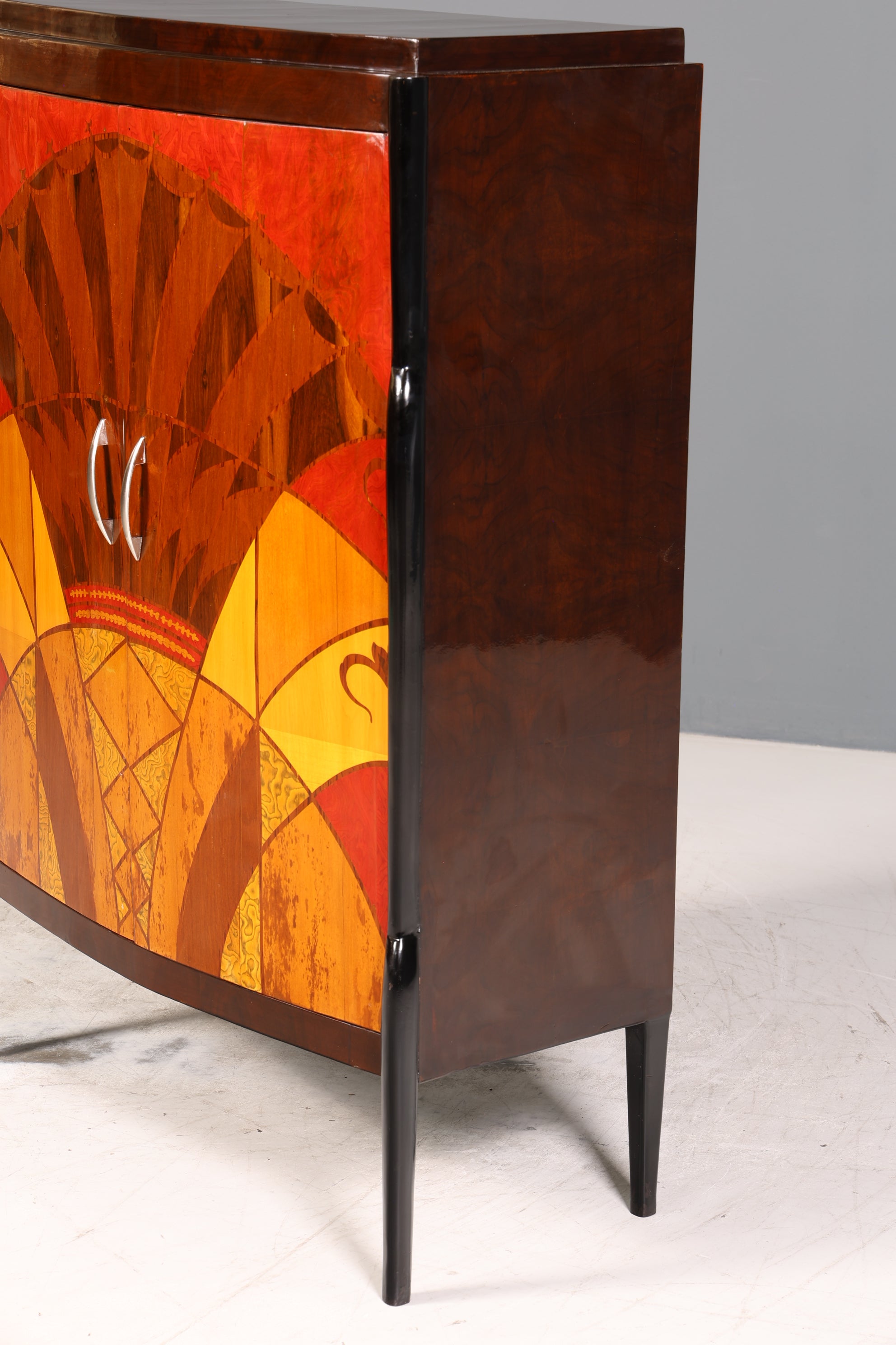 Elegant Art Deco style highboard cabinet chest of drawers Vertiko Sun Cabinet