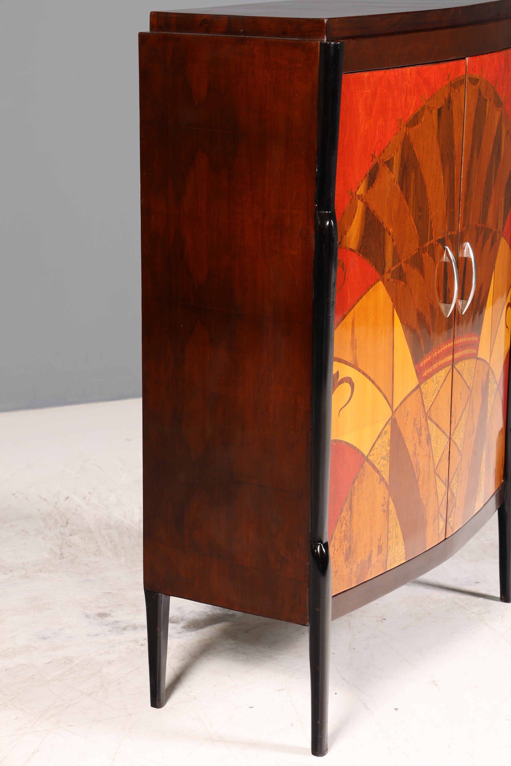 Elegant Art Deco style highboard cabinet chest of drawers Vertiko Sun Cabinet