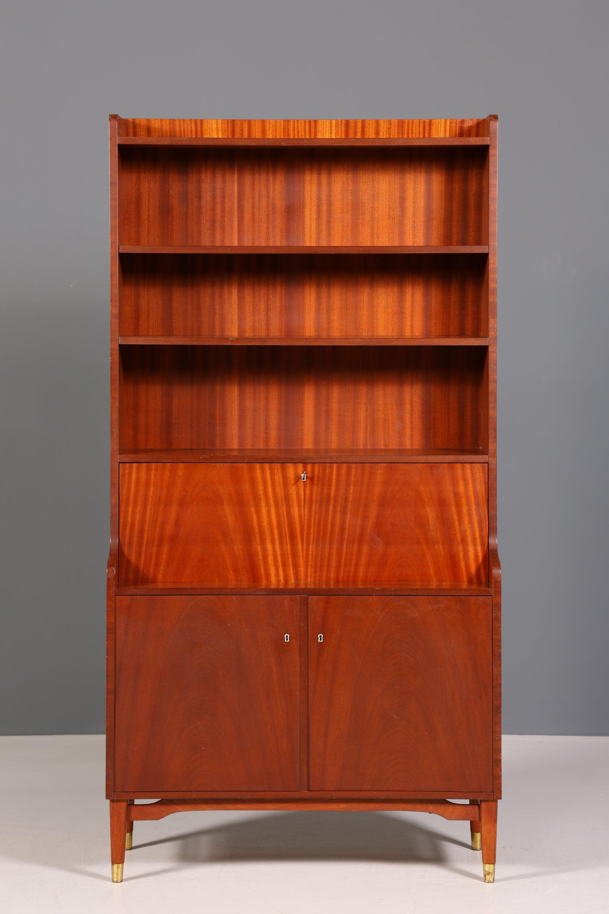 Traumhafter Mid Century Schrank Retro Sekretär Bücherregal Vintage Highboard Holz Regal 60er Jahre