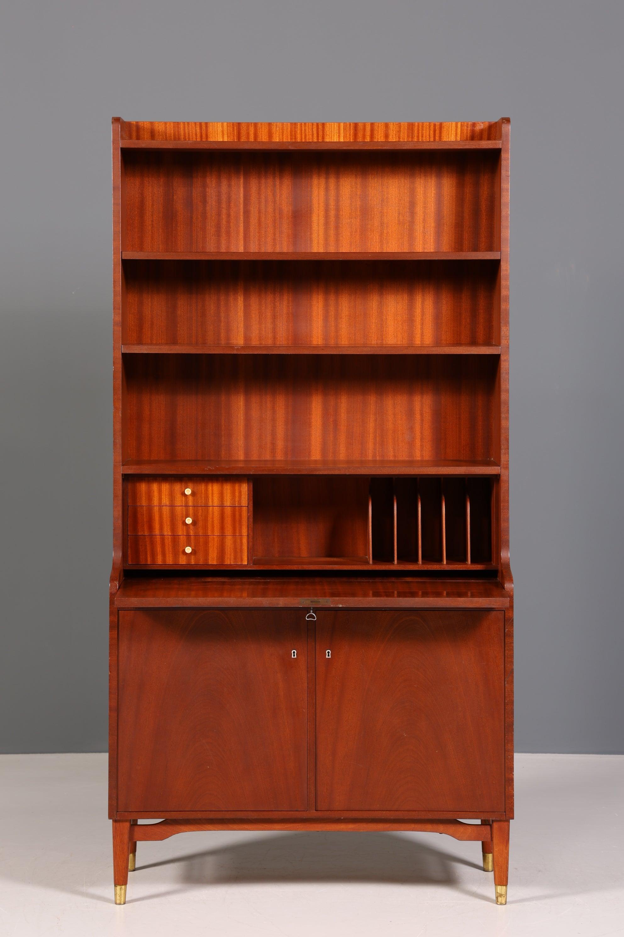 Traumhafter Mid Century Schrank Retro Sekretär Bücherregal Vintage Highboard Holz Regal 60er Jahre