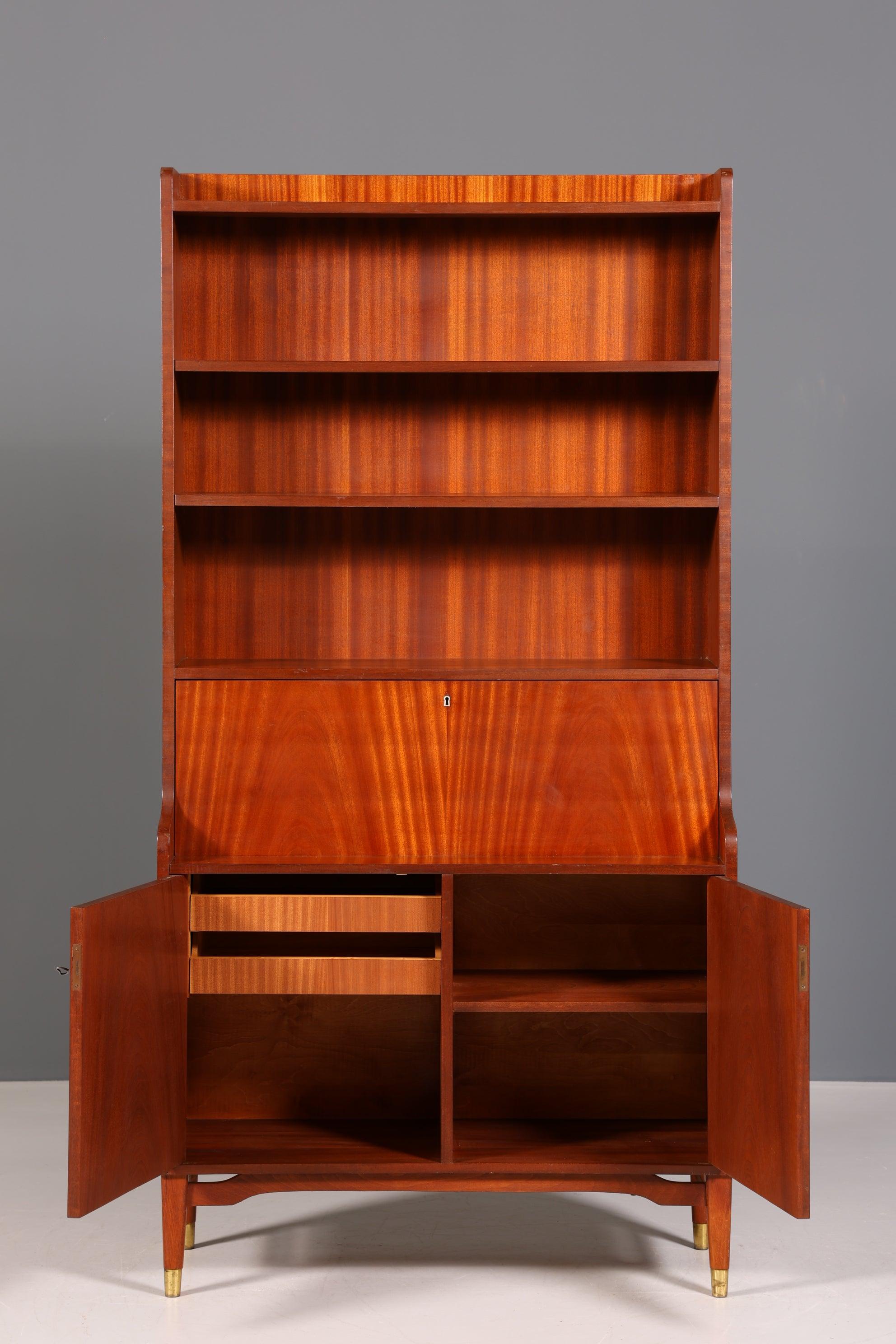Traumhafter Mid Century Schrank Retro Sekretär Bücherregal Vintage Highboard Holz Regal 60er Jahre