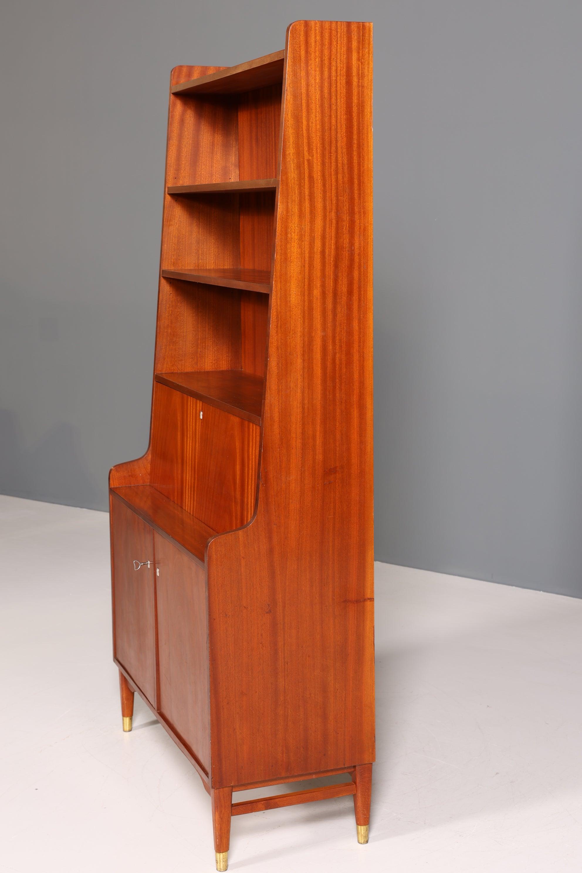 Traumhafter Mid Century Schrank Retro Sekretär Bücherregal Vintage Highboard Holz Regal 60er Jahre